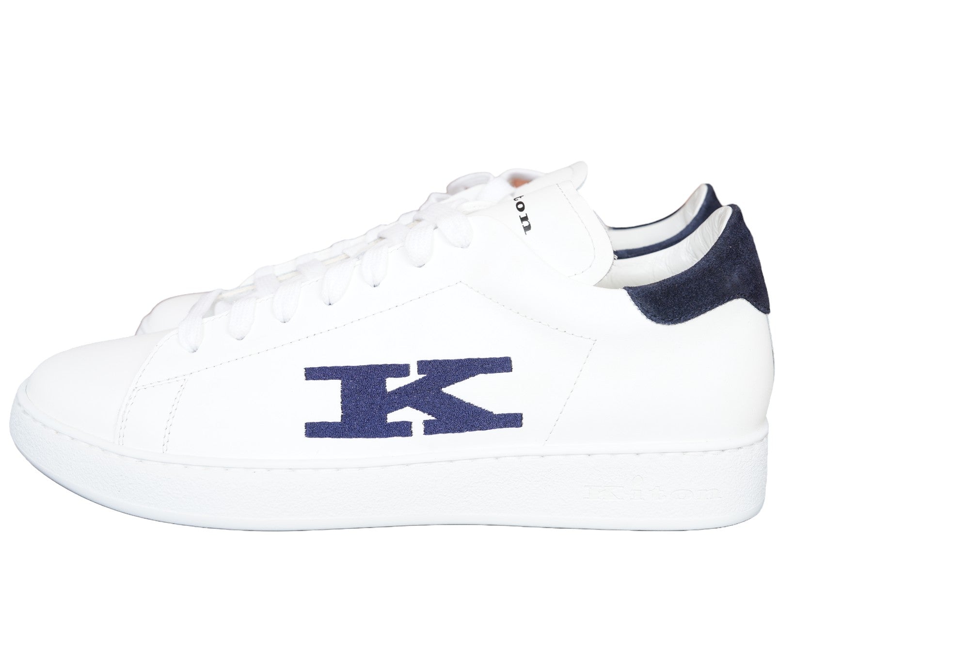 Kiton baskets cuir blanc