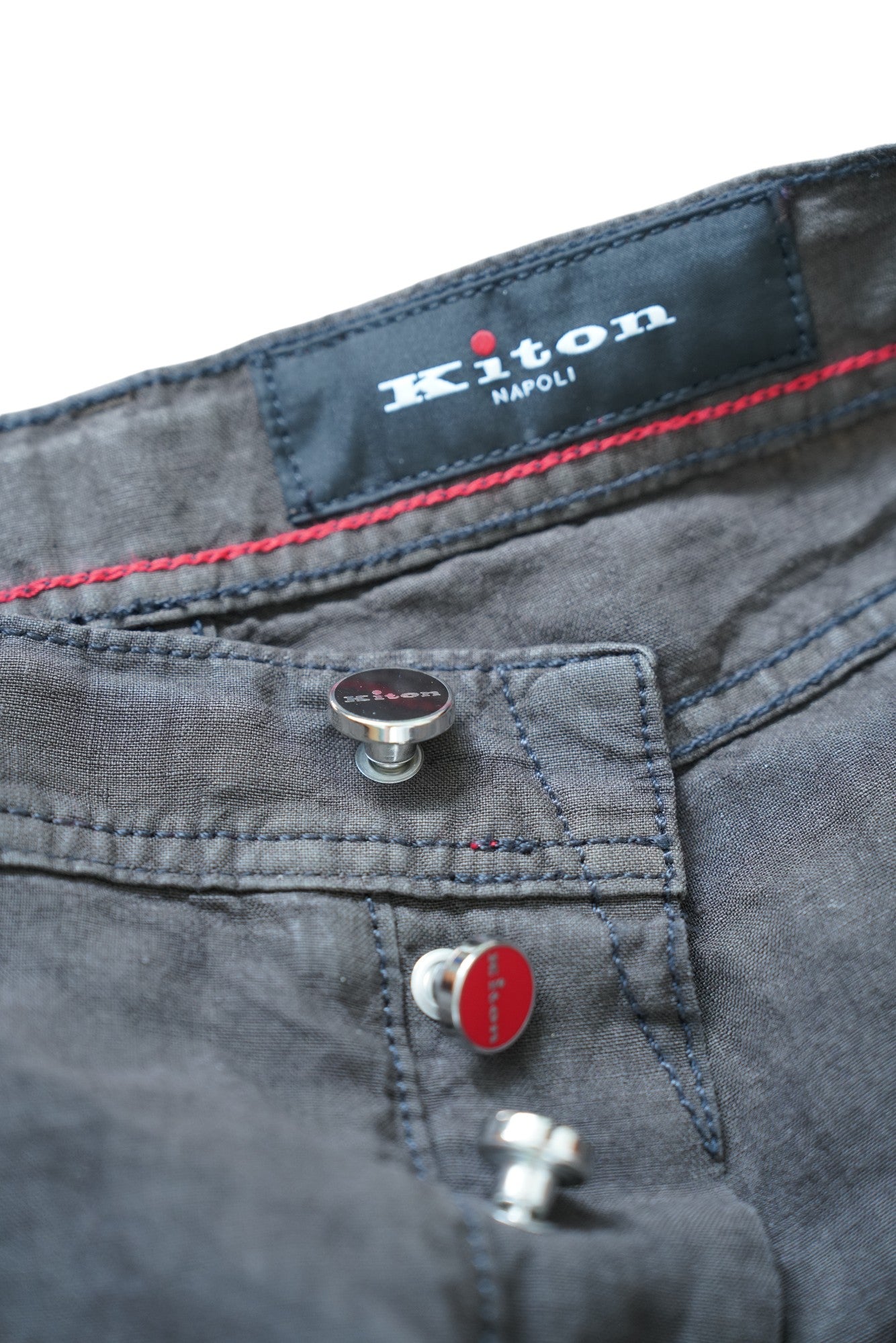 Kiton trousers linen brown summer