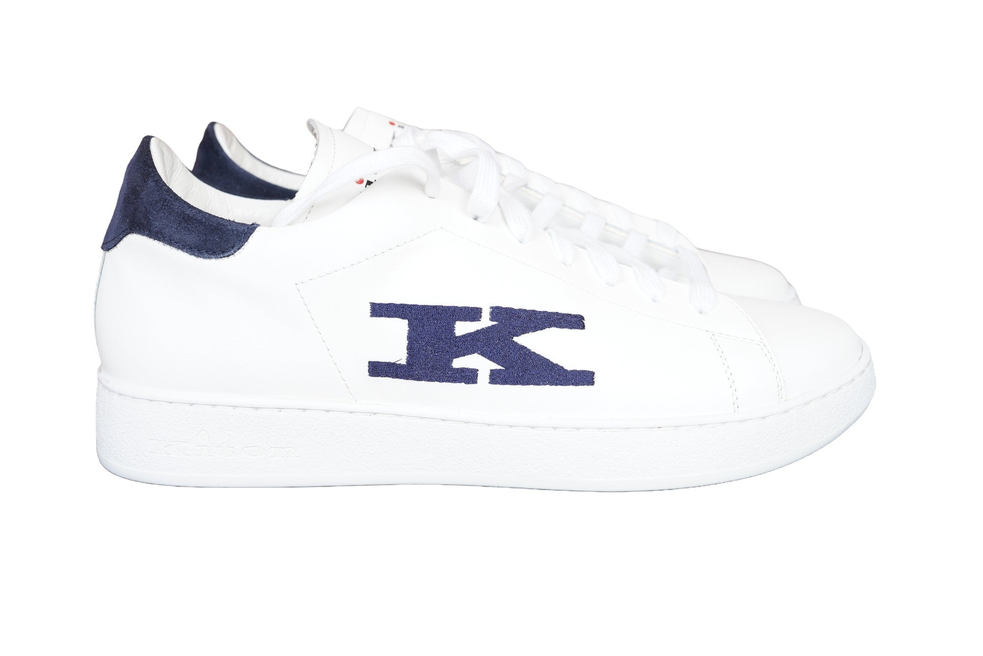 Kiton baskets cuir blanc
