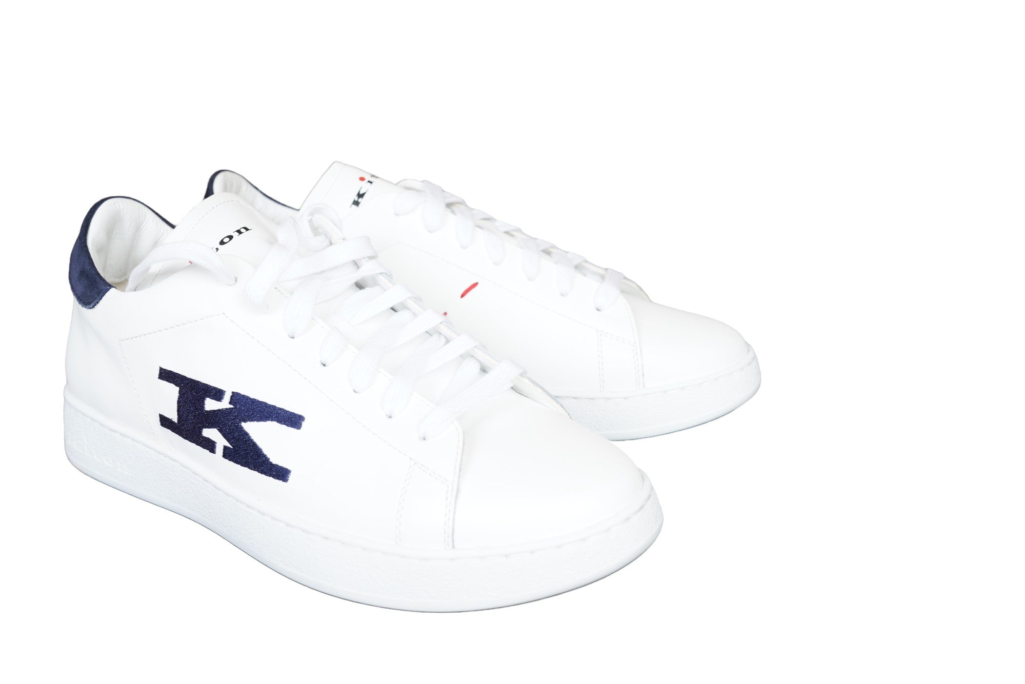 Kiton baskets cuir blanc