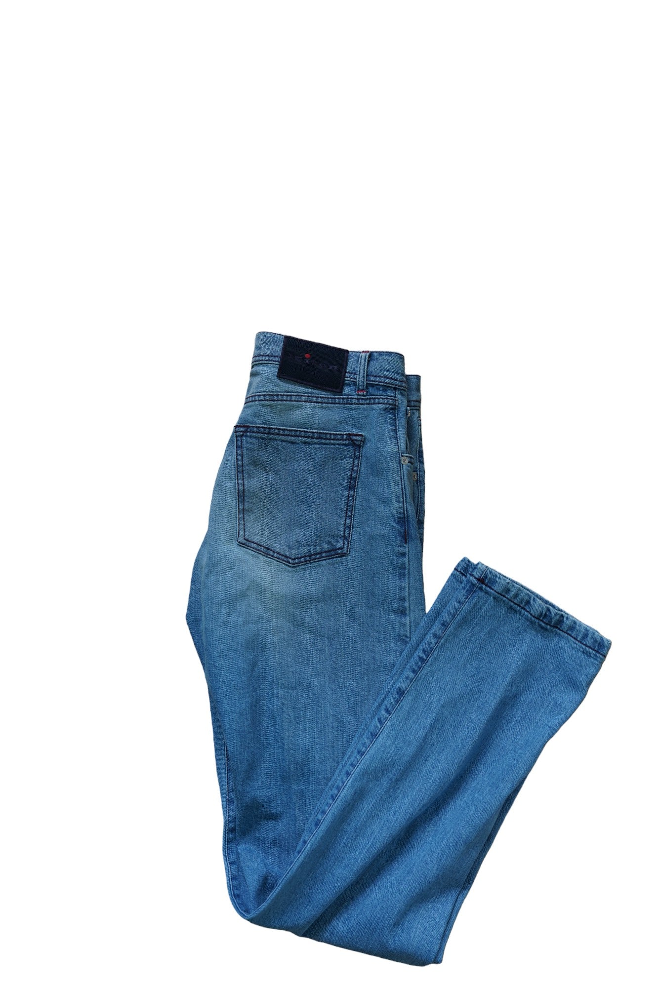 Kiton Jeans bleu Japan Denim clair délavé