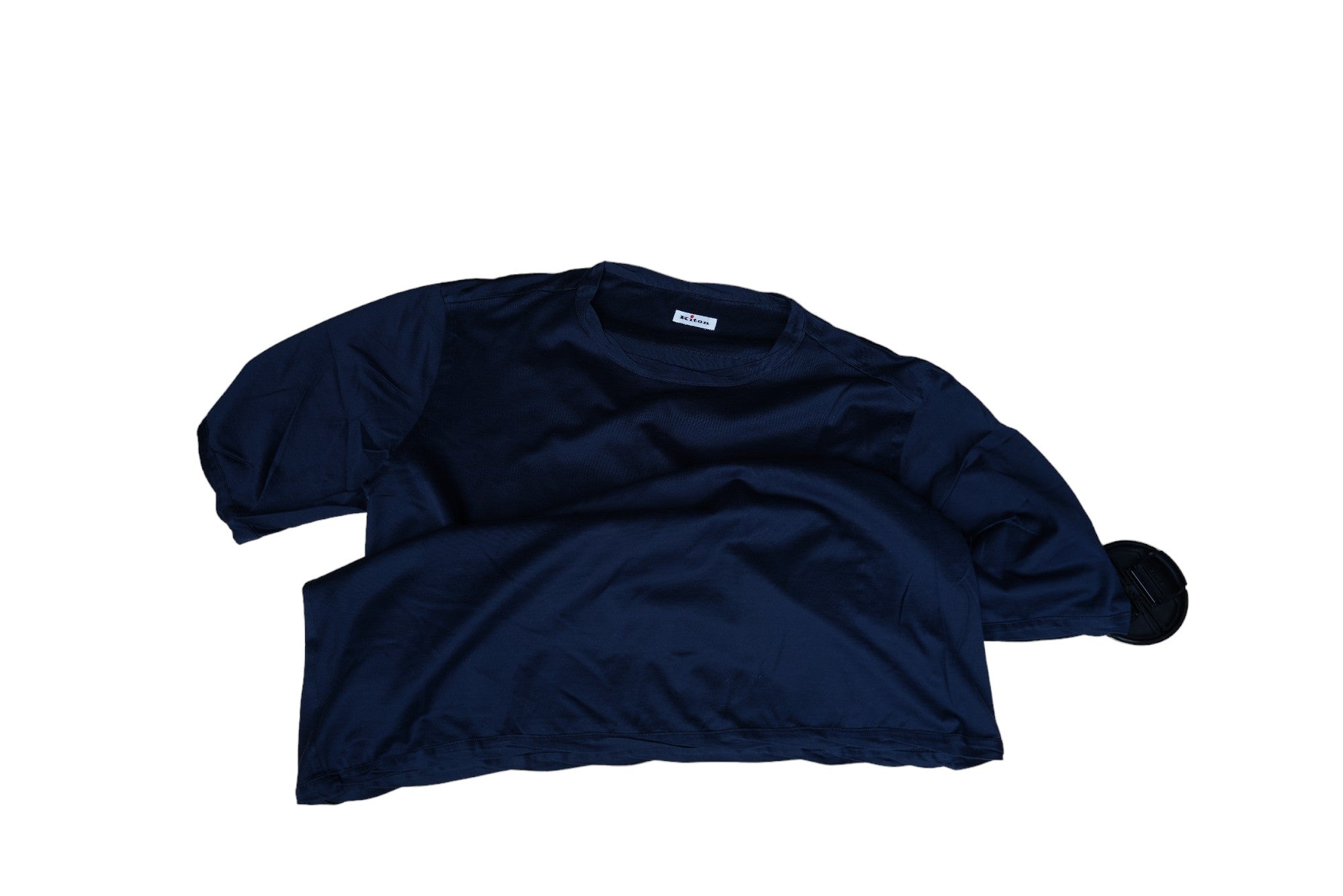 Kiton T-Shirt dunkelblau handgefertigte Baumwolle
