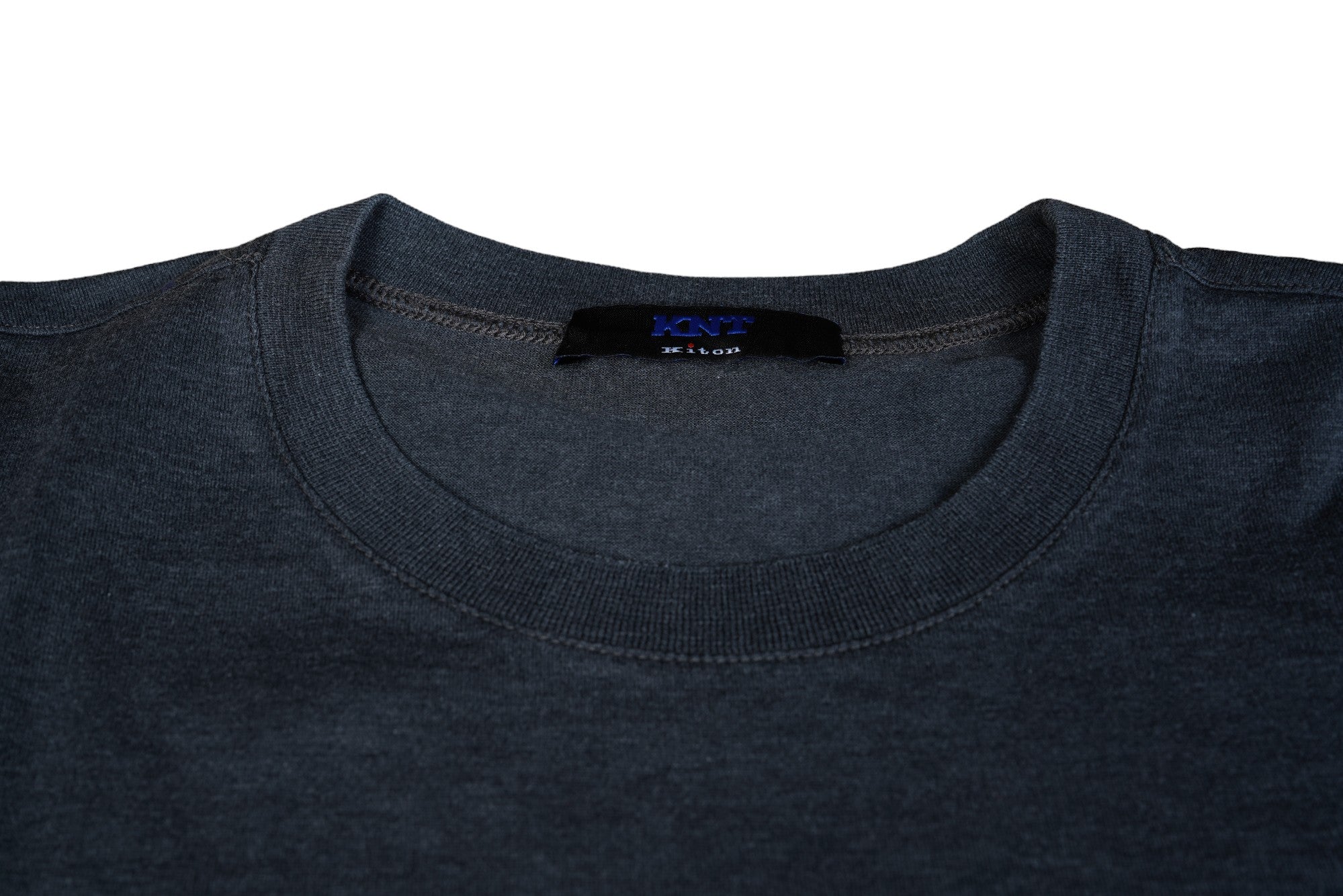 Kiton KNT T-shirt Gris Gris foncé Coton fait main L
