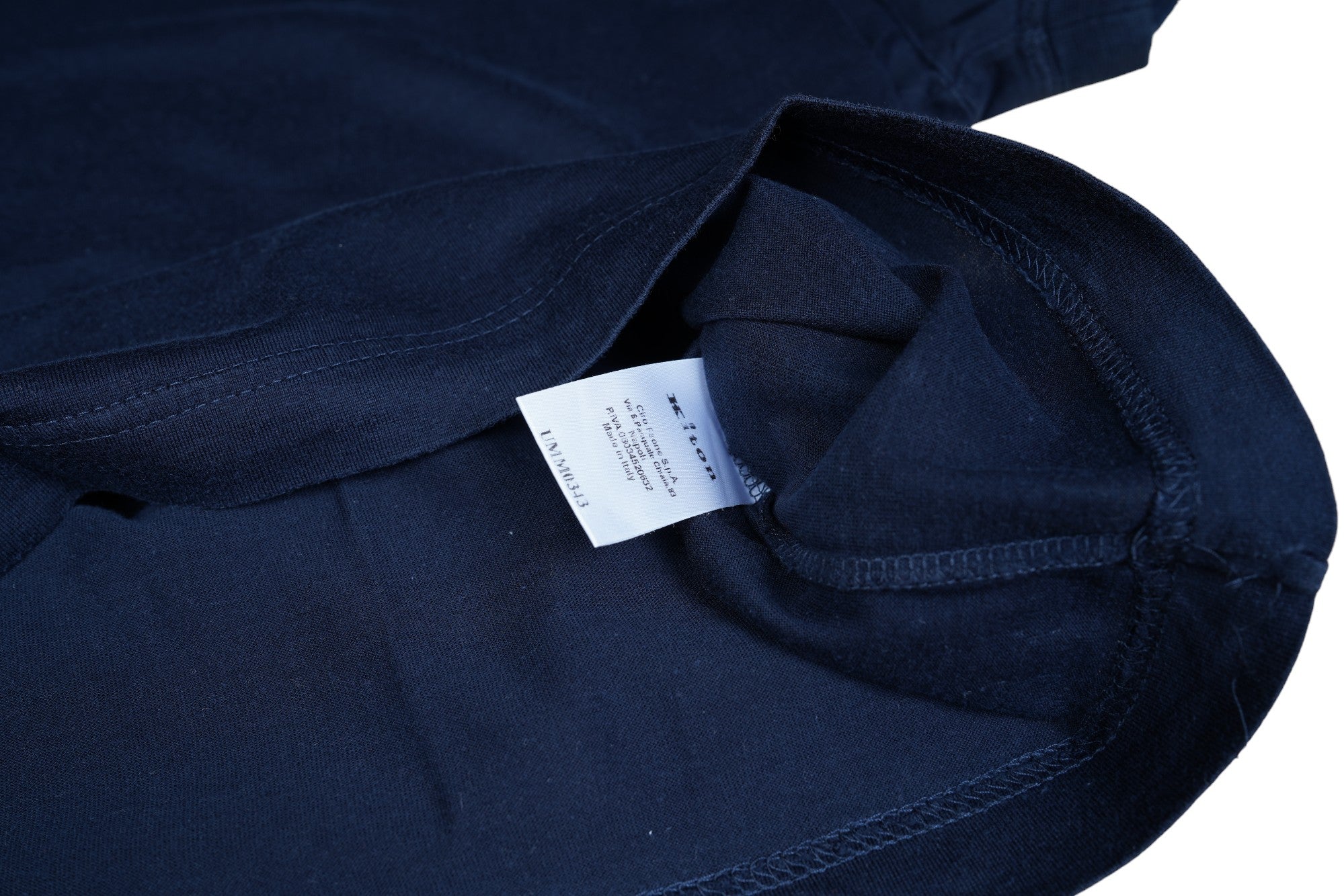 Kiton KNT T-shirt Navy washed cotton