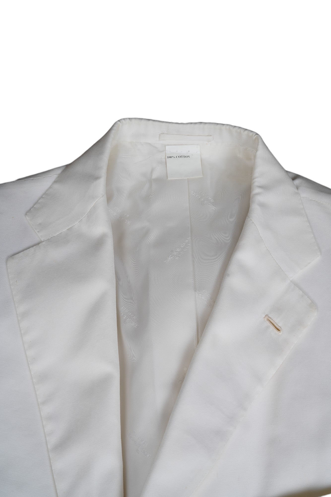 Kiton jacket blazer cotton white 54 summer new