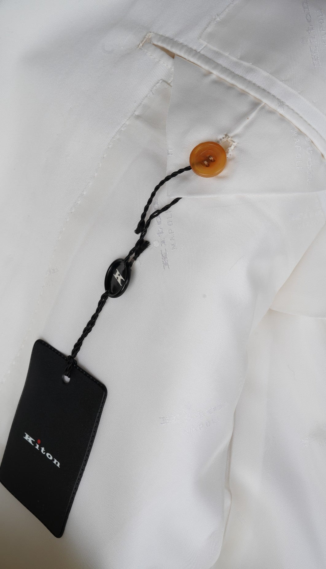 Kiton jacket blazer cotton white 54 summer new