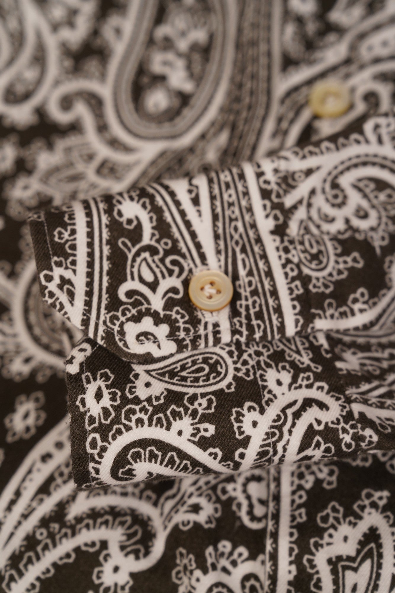Kiton Hemd Paisleymuster handgefertigt 39