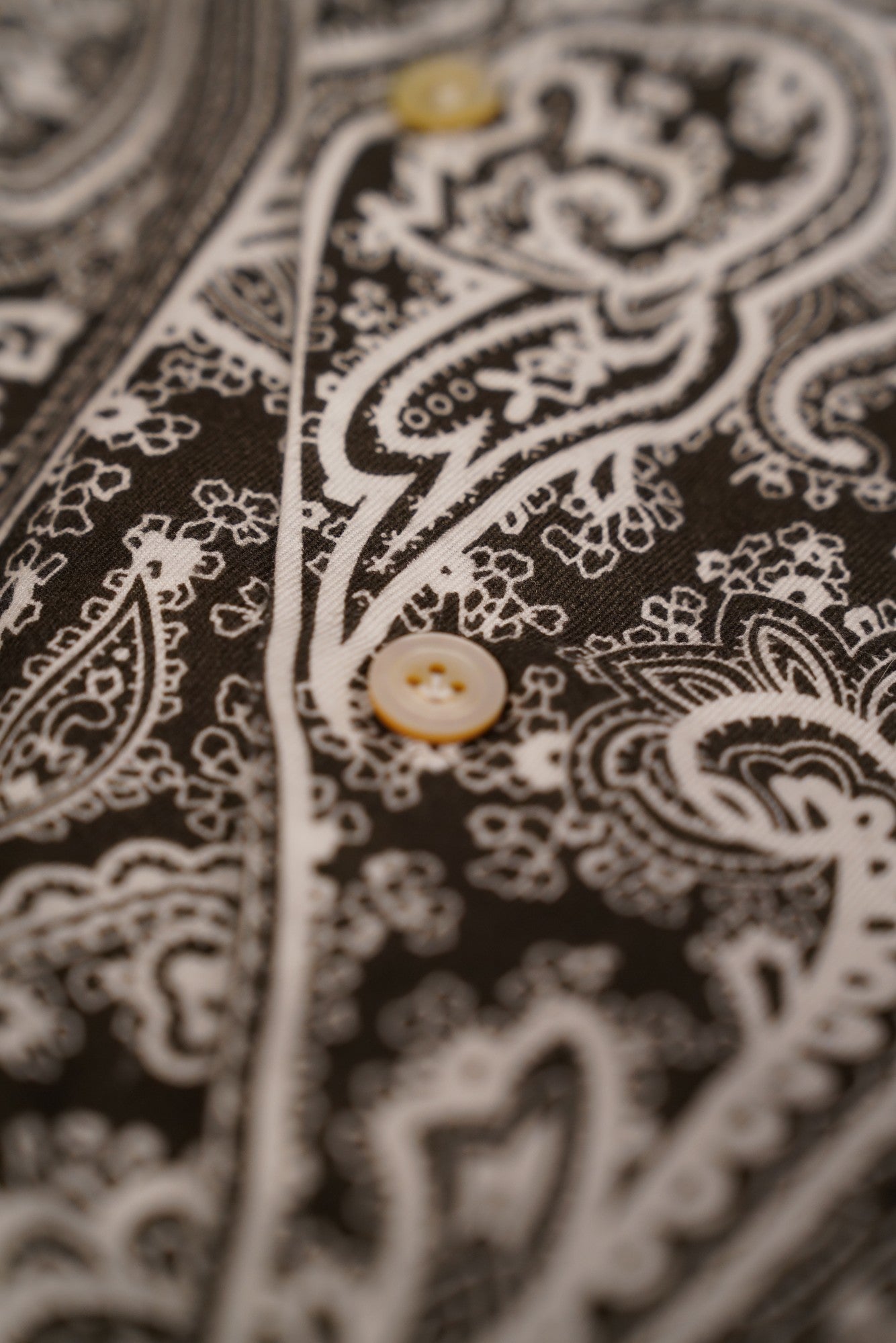 Kiton Hemd Paisleymuster handgefertigt 39