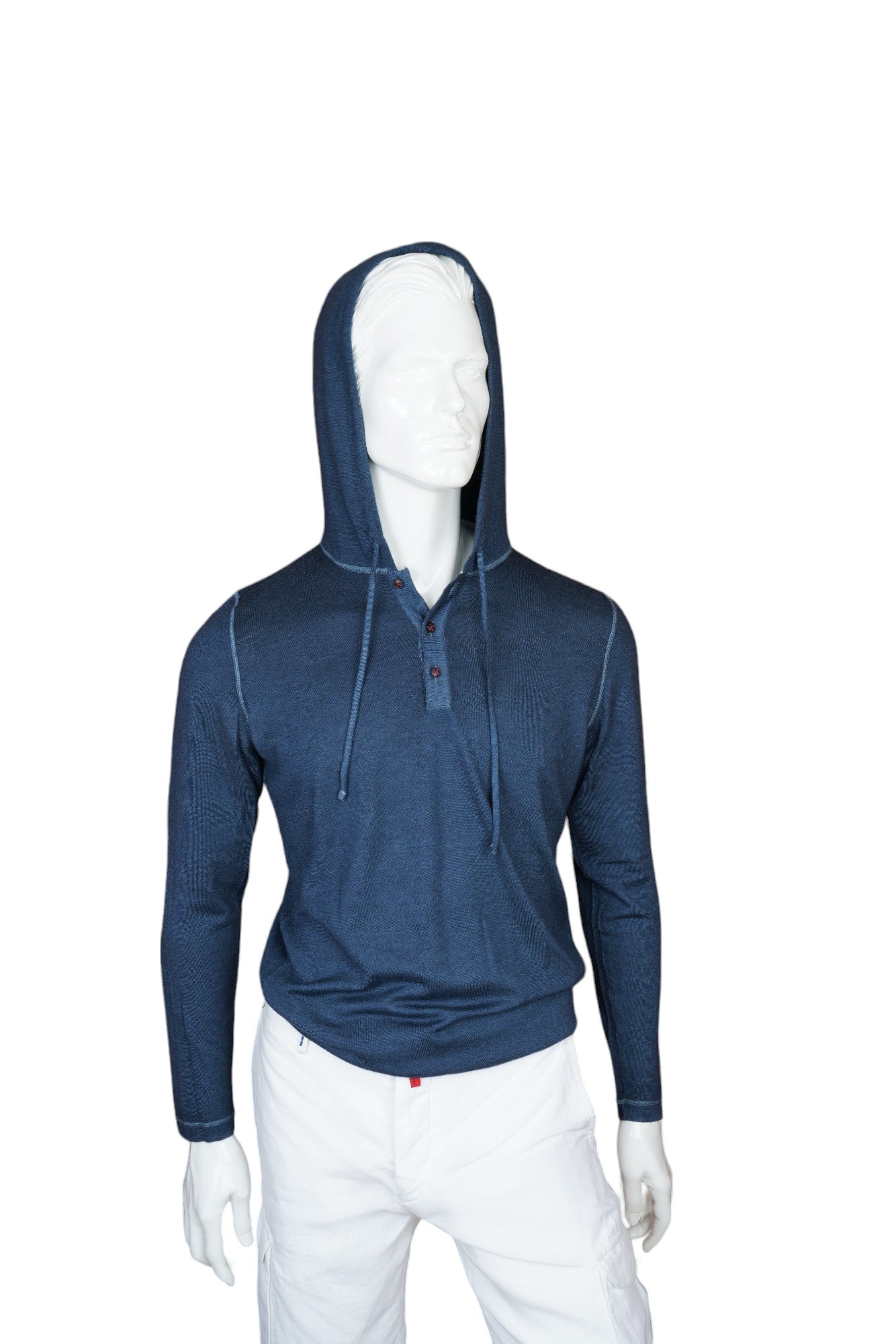 Kiton Sweatshirt Hoodie Kaschmir Nuvola blau Strickjacke