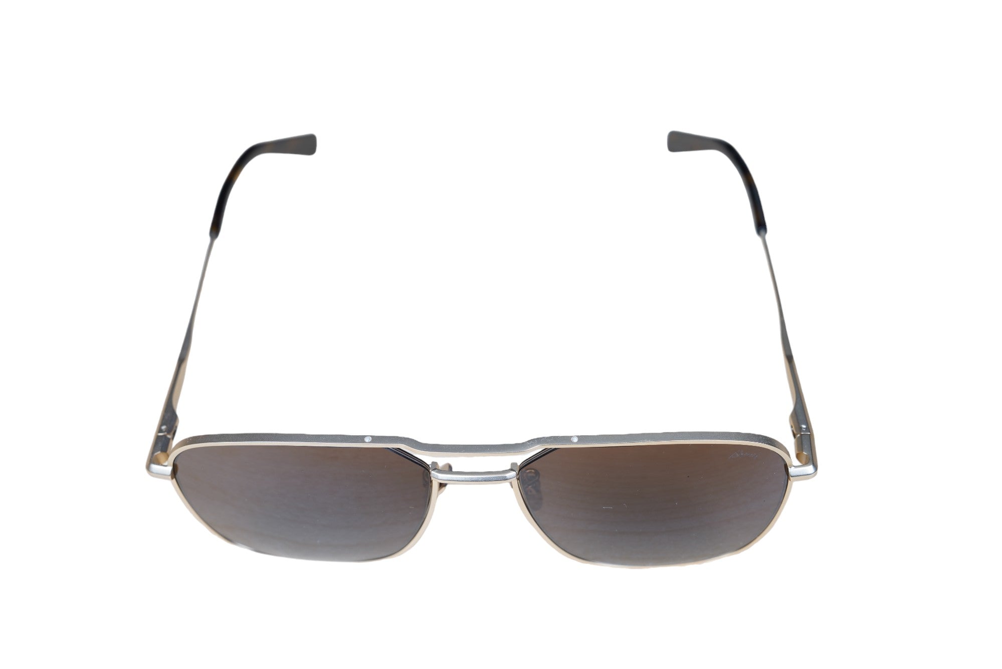 Brioni Sonnenbrille BR 0067S aus Titan mit Doppelbrücke Gold