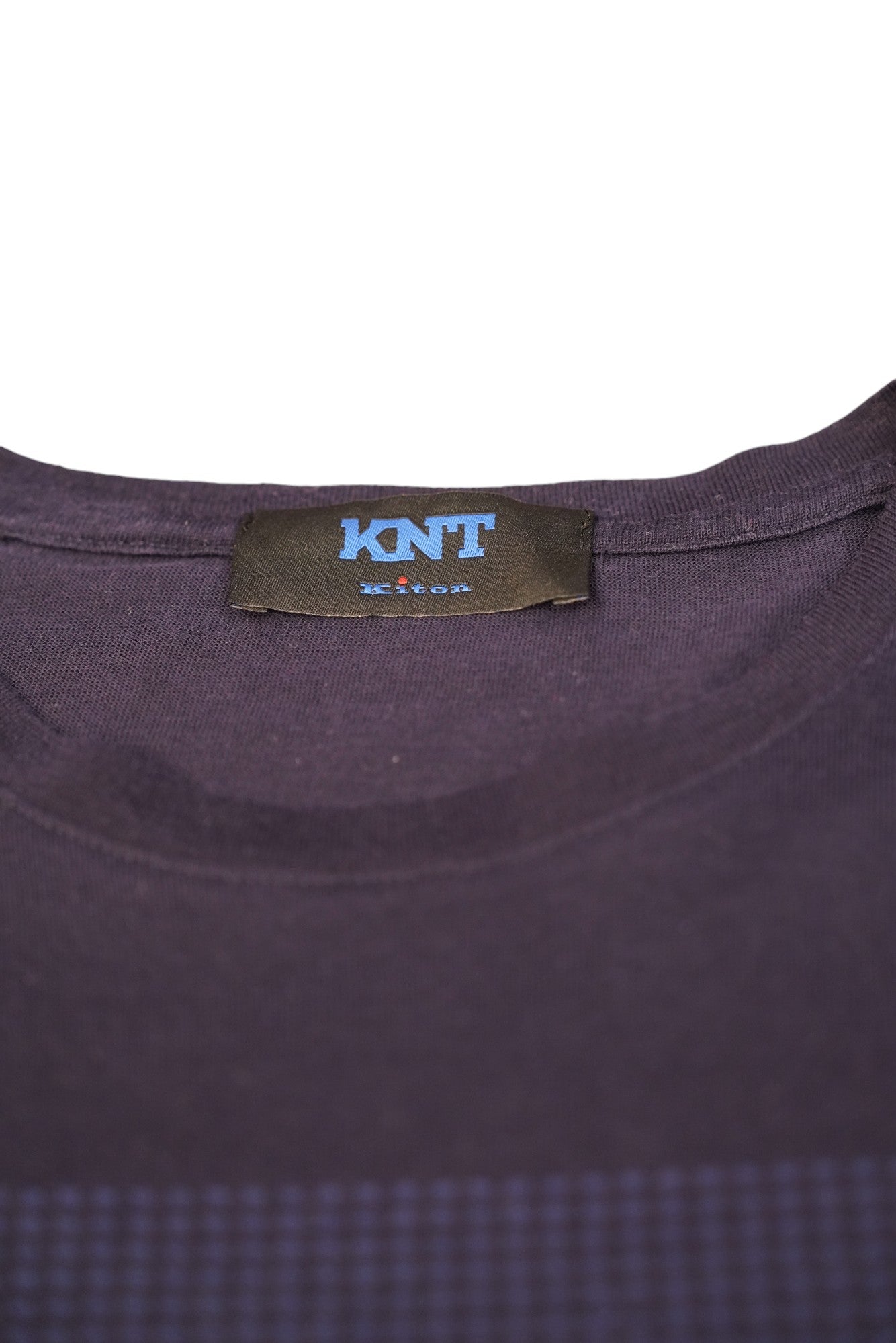 Kiton KNT T-Shirt Blau Handgefertigte Baumwolle