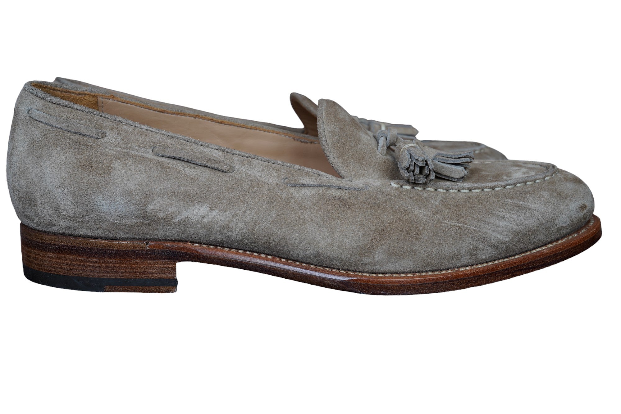 Chaussure Kiton en cuir de chèvre avec glands USSHOUSN0010439