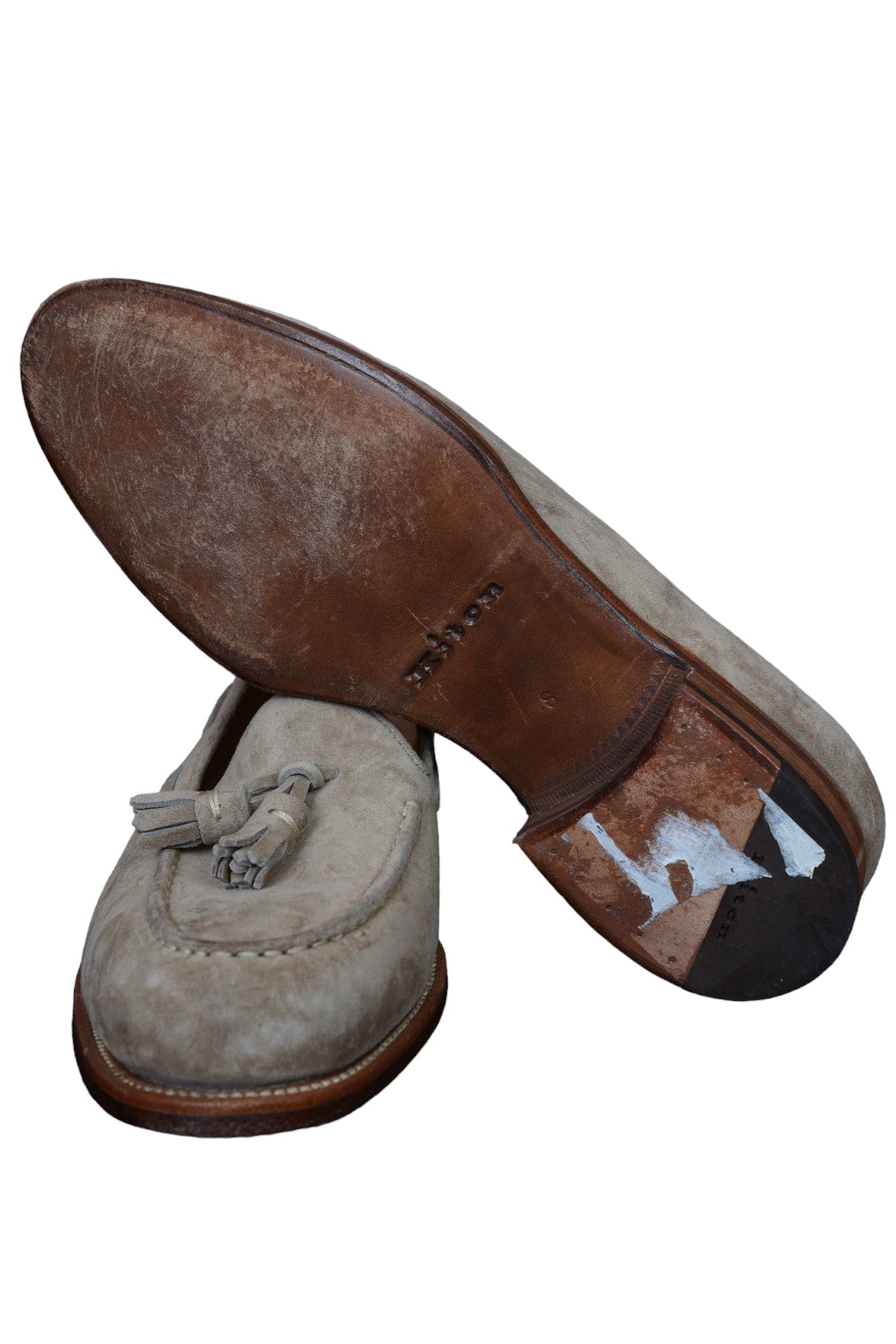 Chaussure Kiton en cuir de chèvre avec glands USSHOUSN0010439