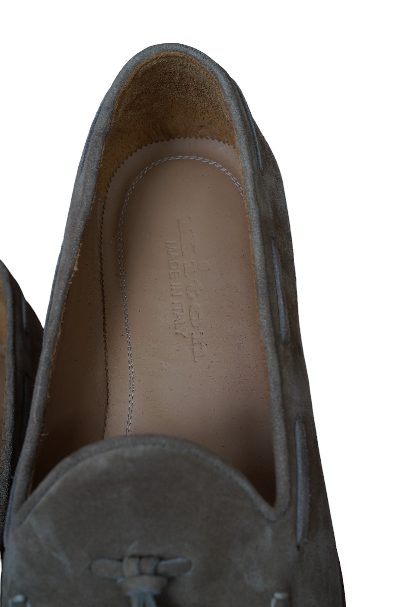 Chaussure Kiton en cuir de chèvre avec glands USSHOUSN0010439
