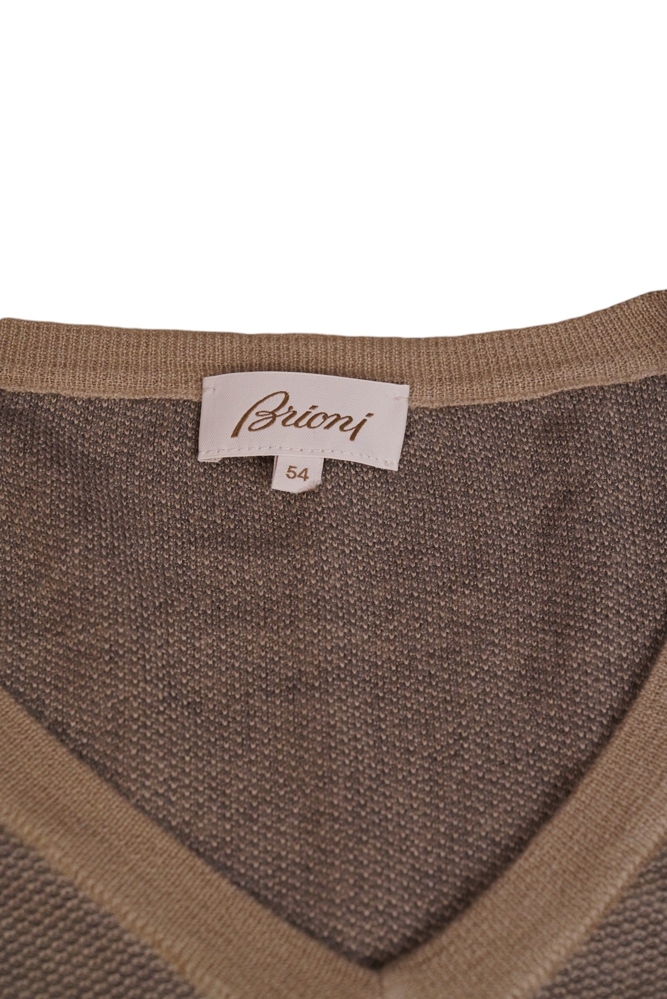 Brioni Pull Pull à col V Pull en coton/cachemire/soie