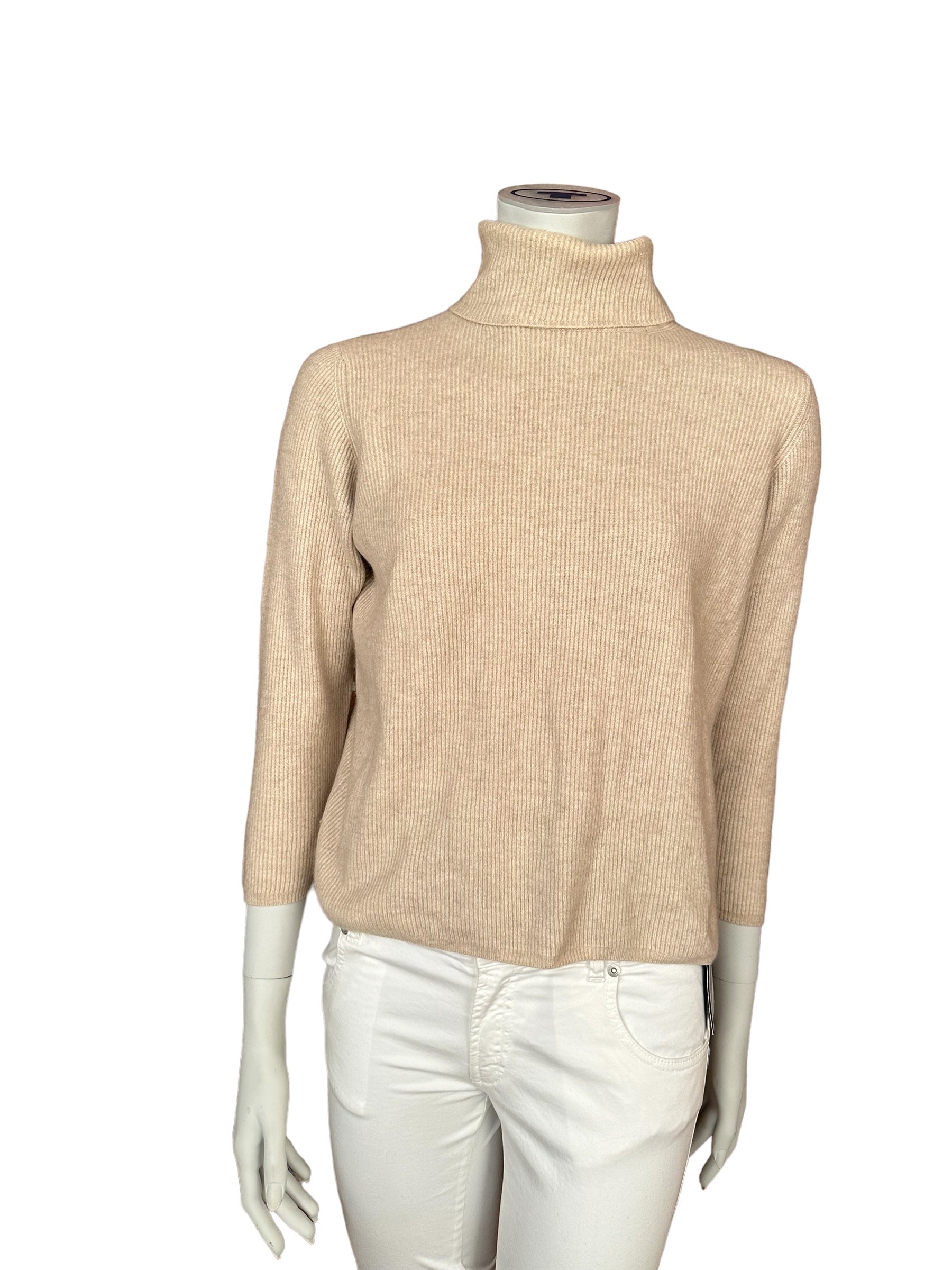 Lanificio Colombo turtleneck jumper cashmere/silk short sleeve