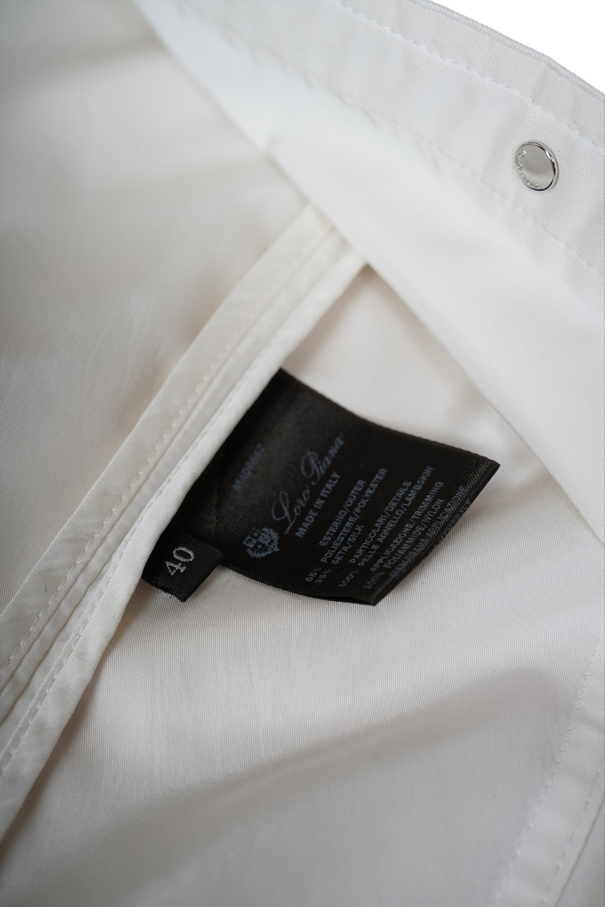 Loro Piana Veste Femme Mélange de soie avec détails en cuir