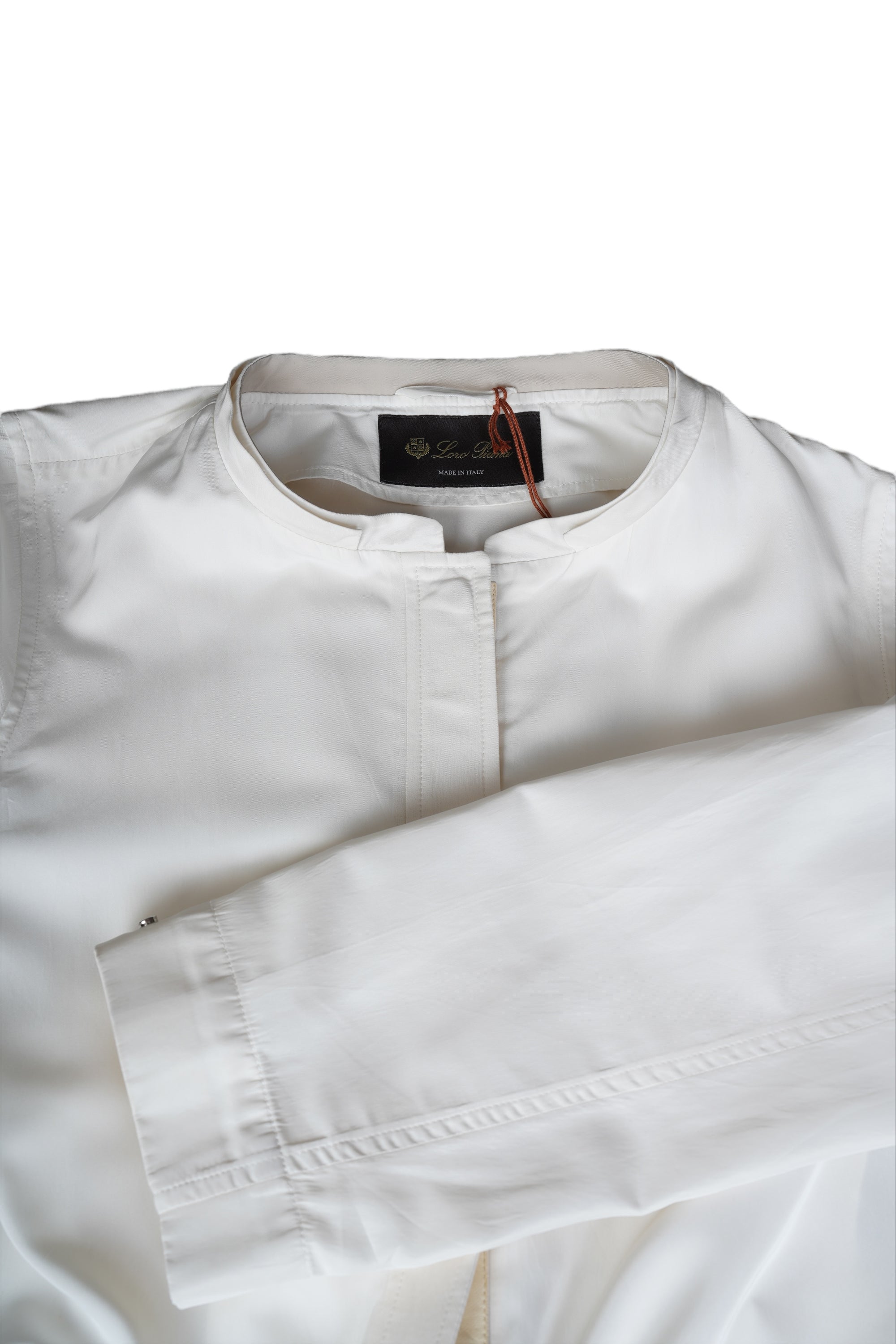Loro Piana Veste Femme Mélange de soie avec détails en cuir