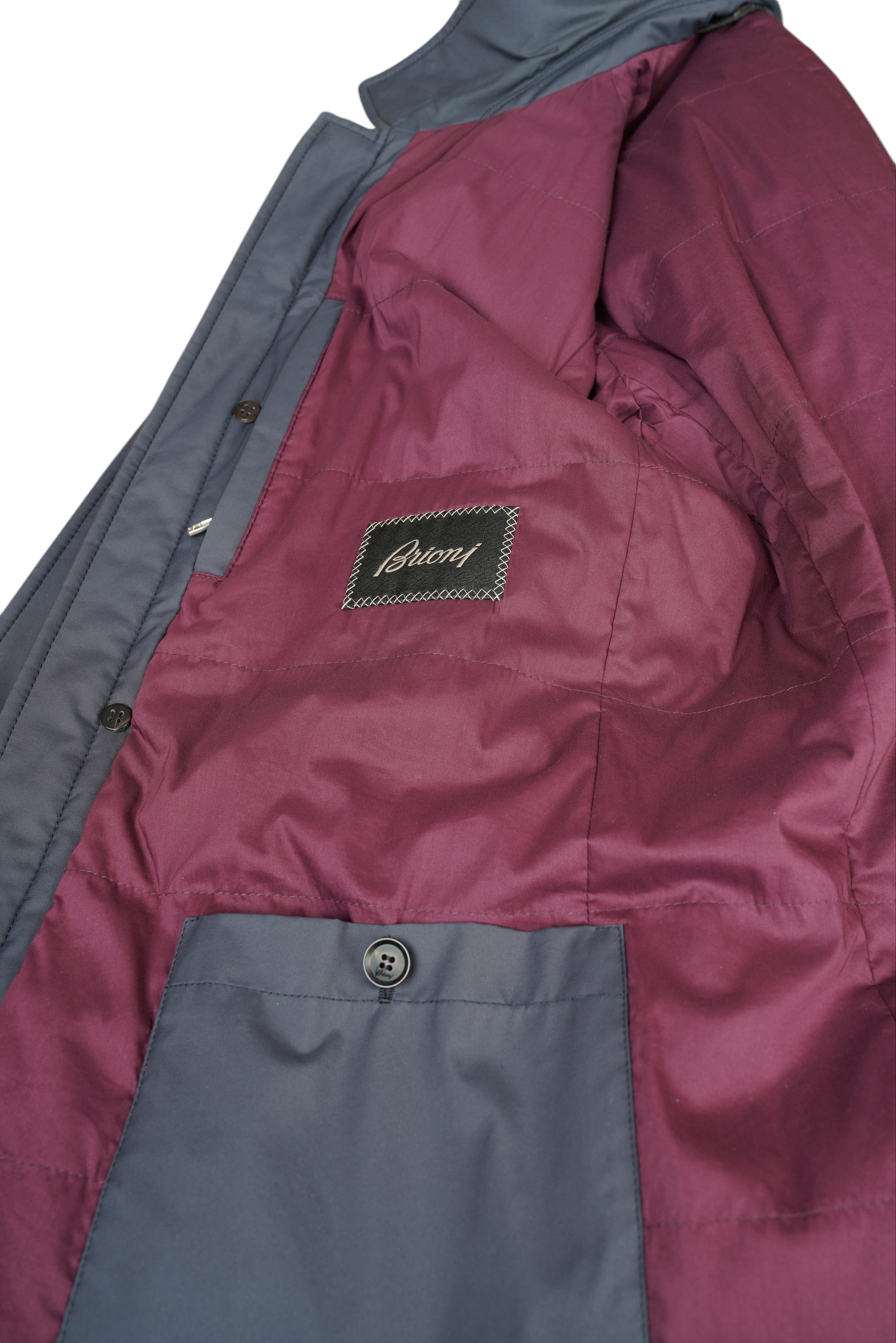 Brioni Manteau en laine avec cachemire Manteau homme double boutonnage à chevrons