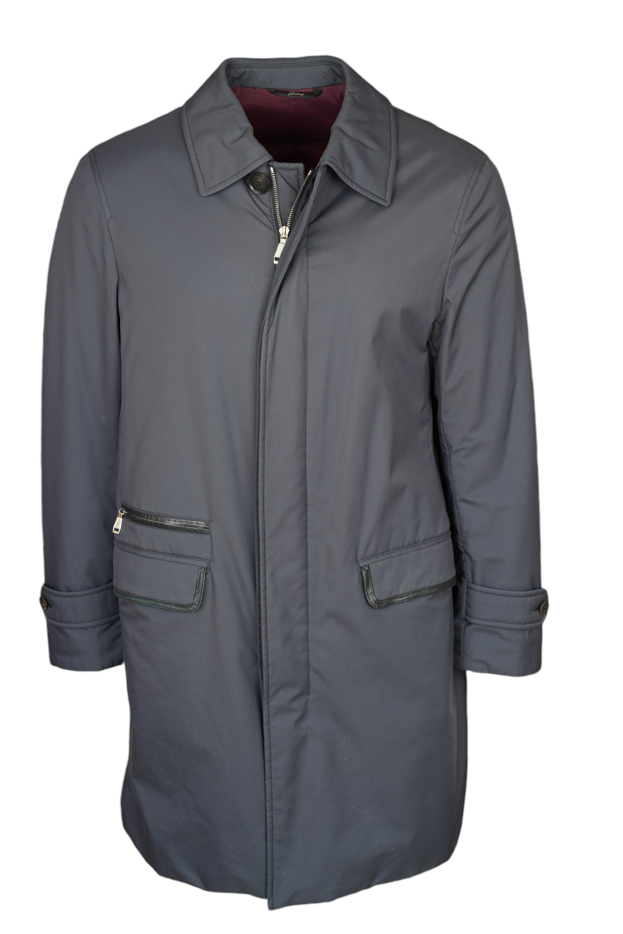 Brioni Manteau en laine avec cachemire Manteau homme double boutonnage à chevrons