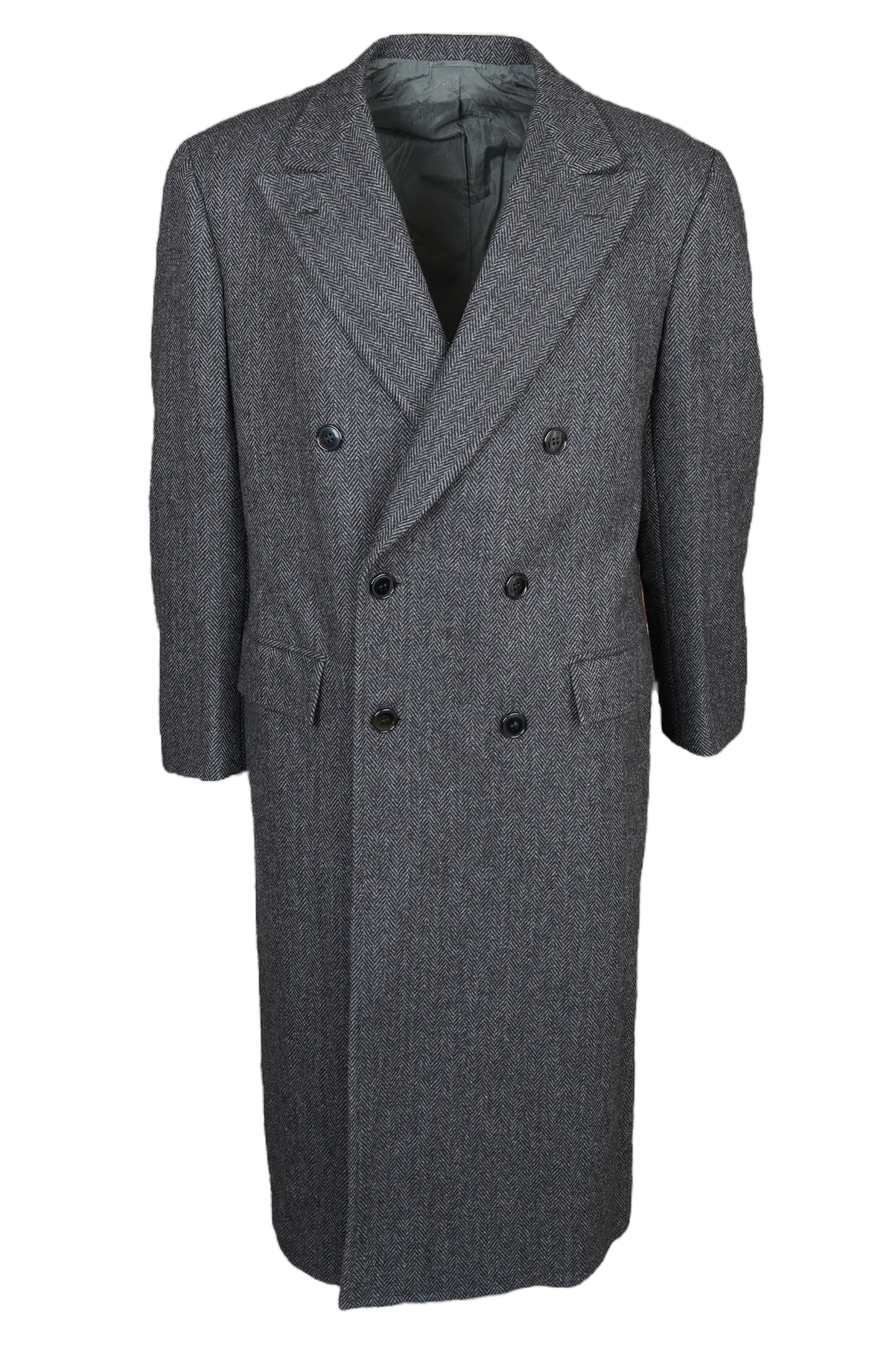 Brioni Manteau en laine avec cachemire Manteau homme double boutonnage à chevrons