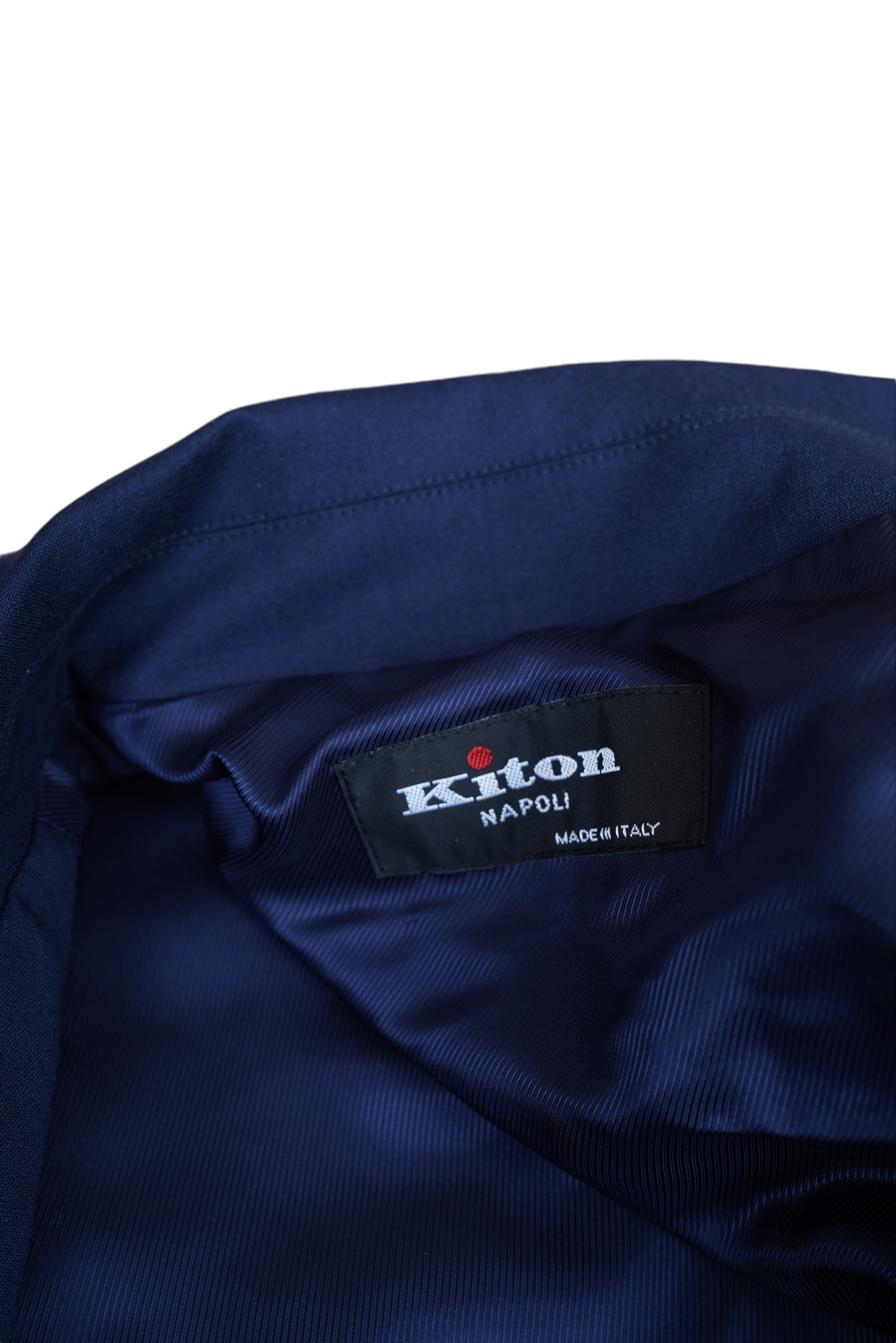 Kiton shirt jacket jacket men wool blue with press studs and concealed zip