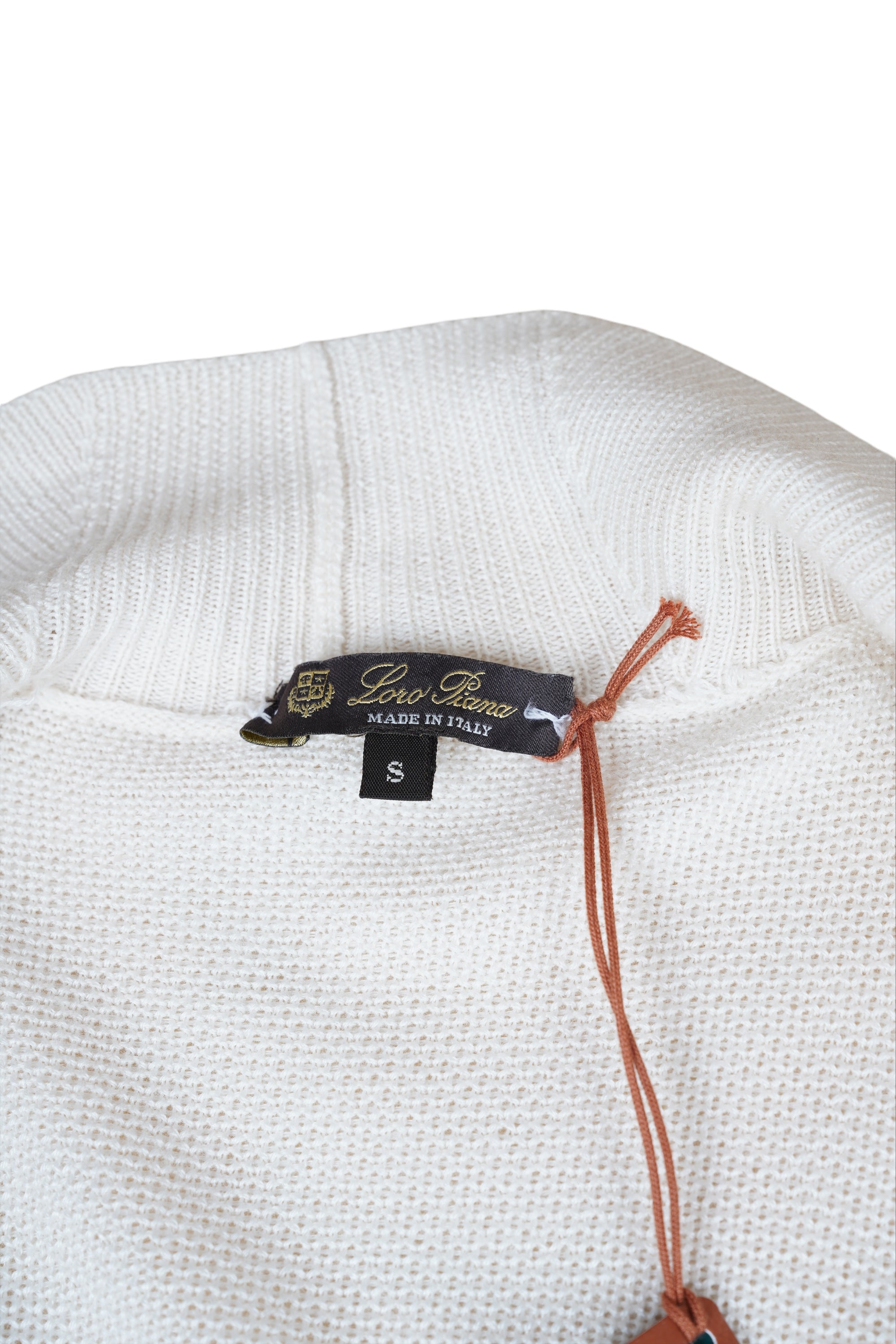 Loro Piana cardigan blanc cachemire/soie femme manches courtes
