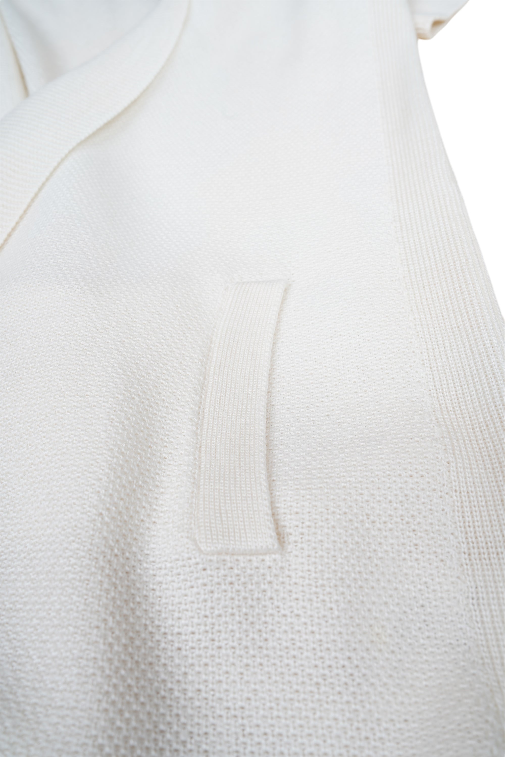 Loro Piana cardigan blanc cachemire/soie femme manches courtes