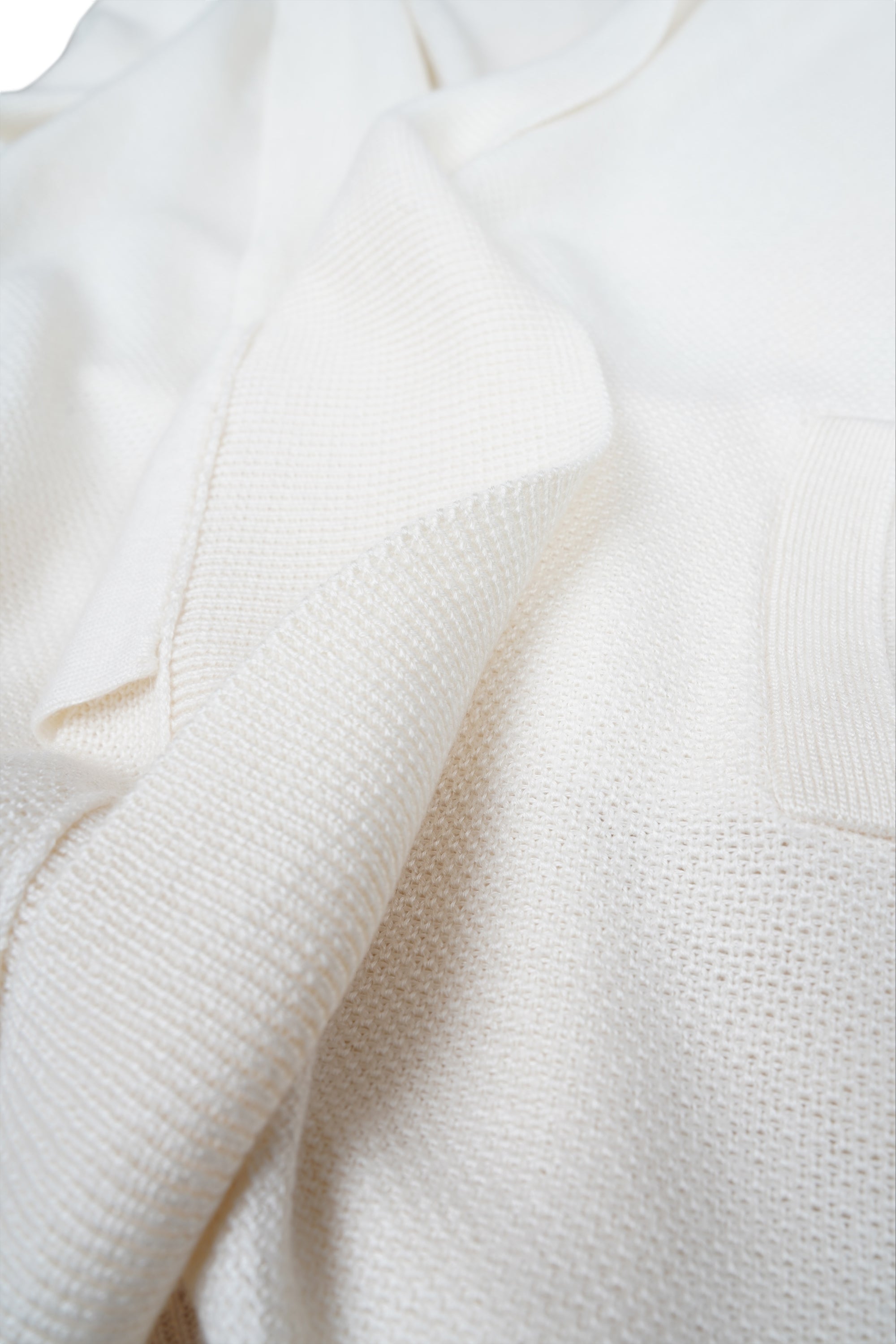 Loro Piana cardigan blanc cachemire/soie femme manches courtes