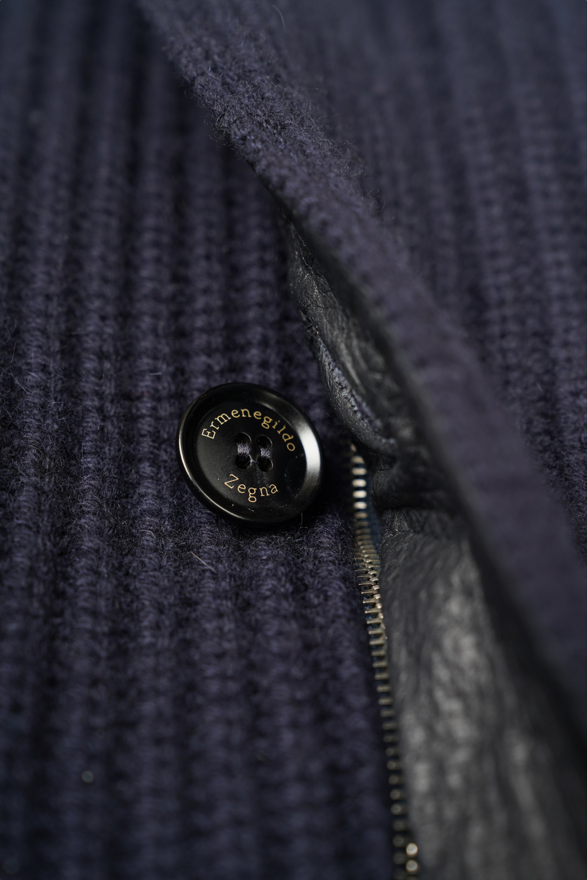 Zegna chore jacket in wool and cotton jersey