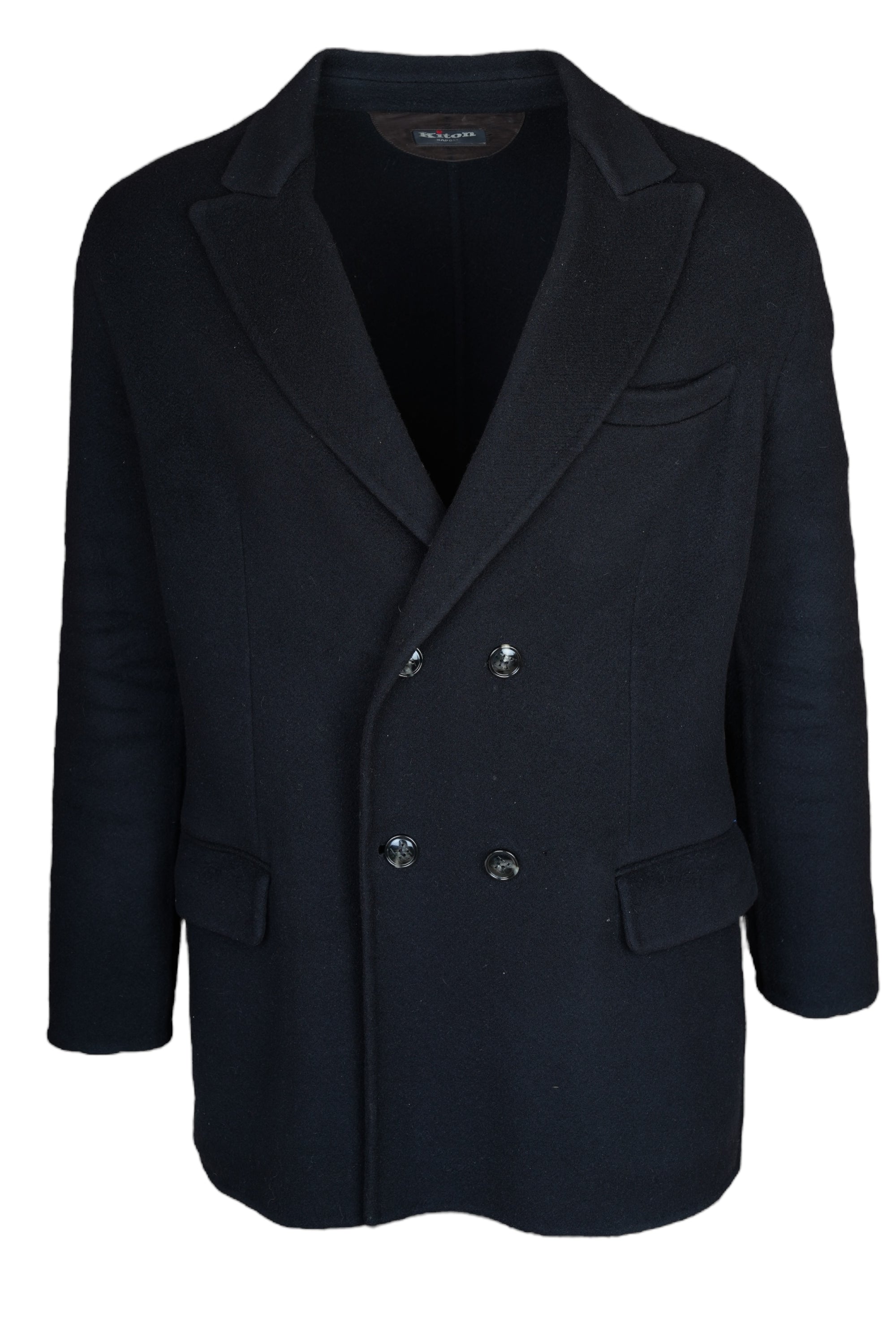 Kiton Mantel Kaschmir Zweireiher Handgenäht Caban Jacke Herren