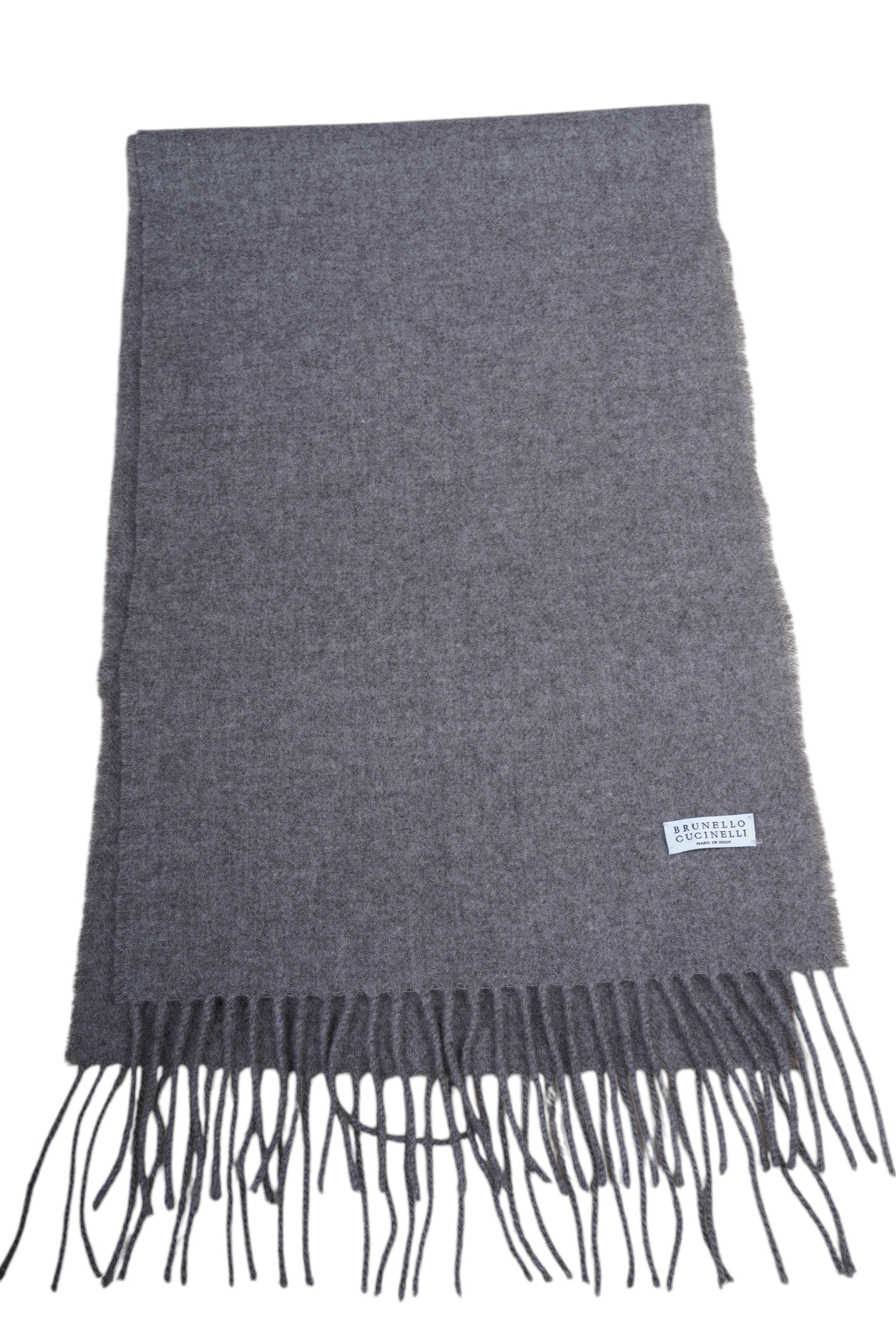 Brunello Cucinelli Schal mit Fransen 31x 170 cm braun