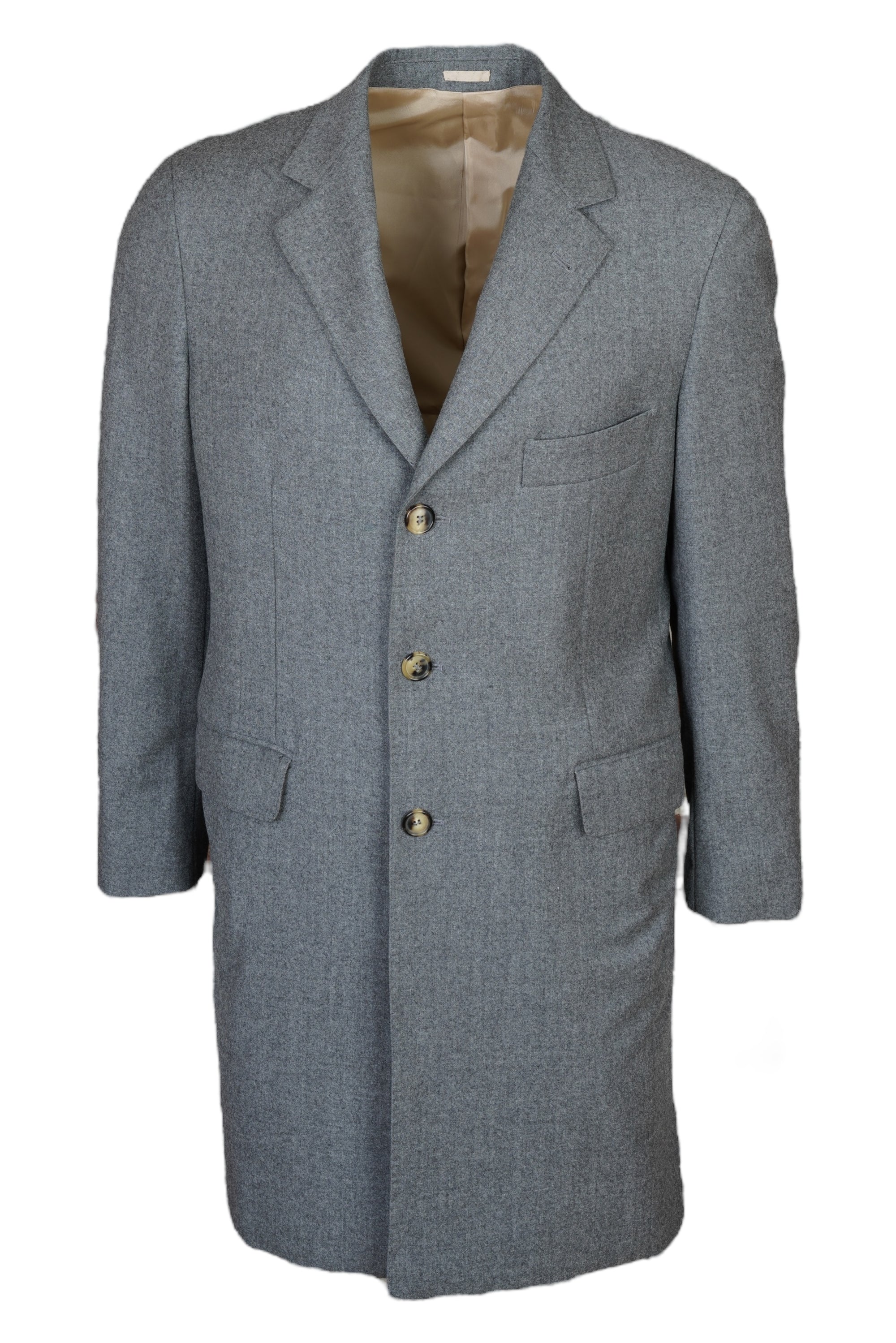 Brunello Cucinelli Mantel Einreiher grau 48 (S-M)