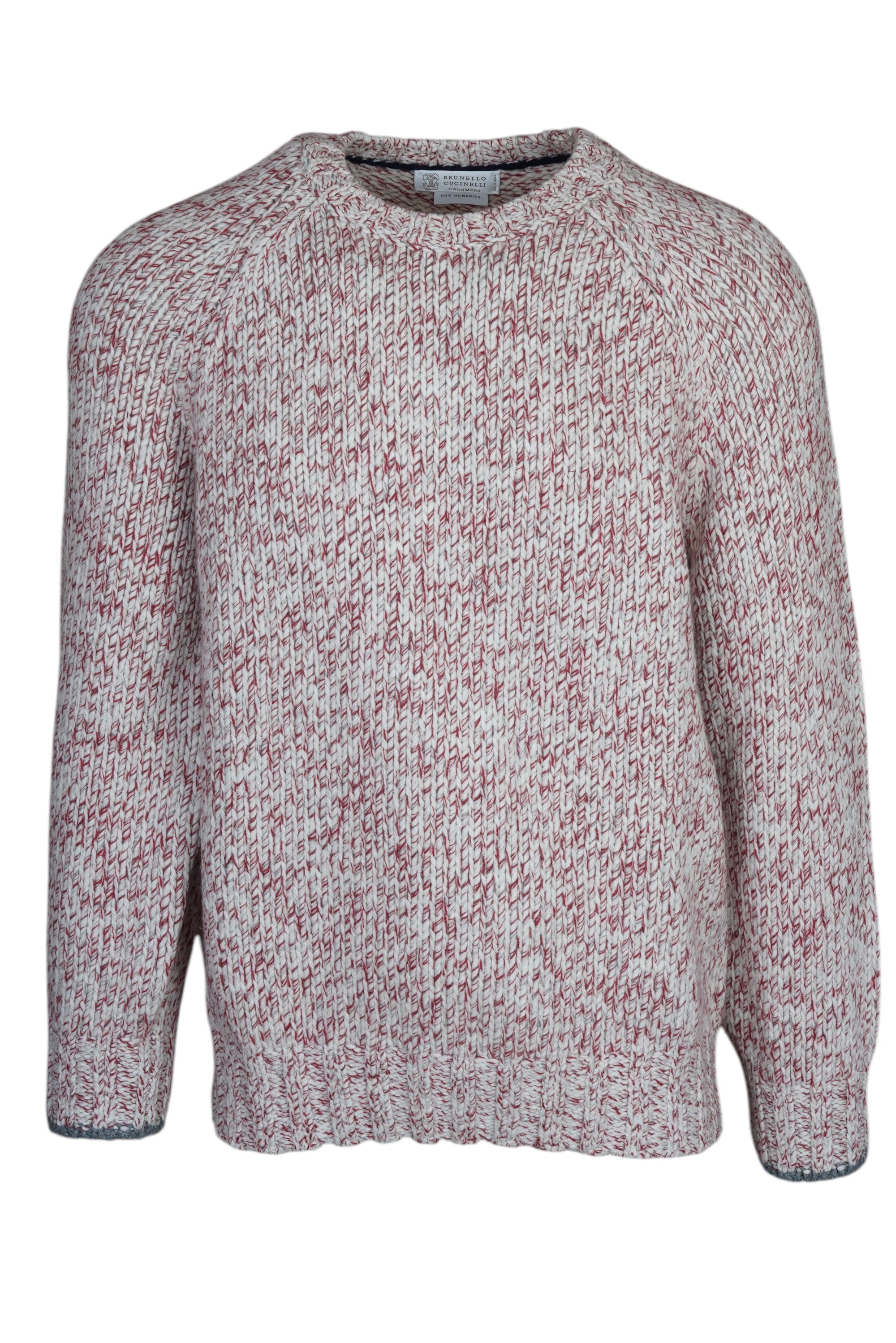 Brunello Cucinelli dicker Strickpullover aus Wolle mit Kaschmir und Seide Rundhals