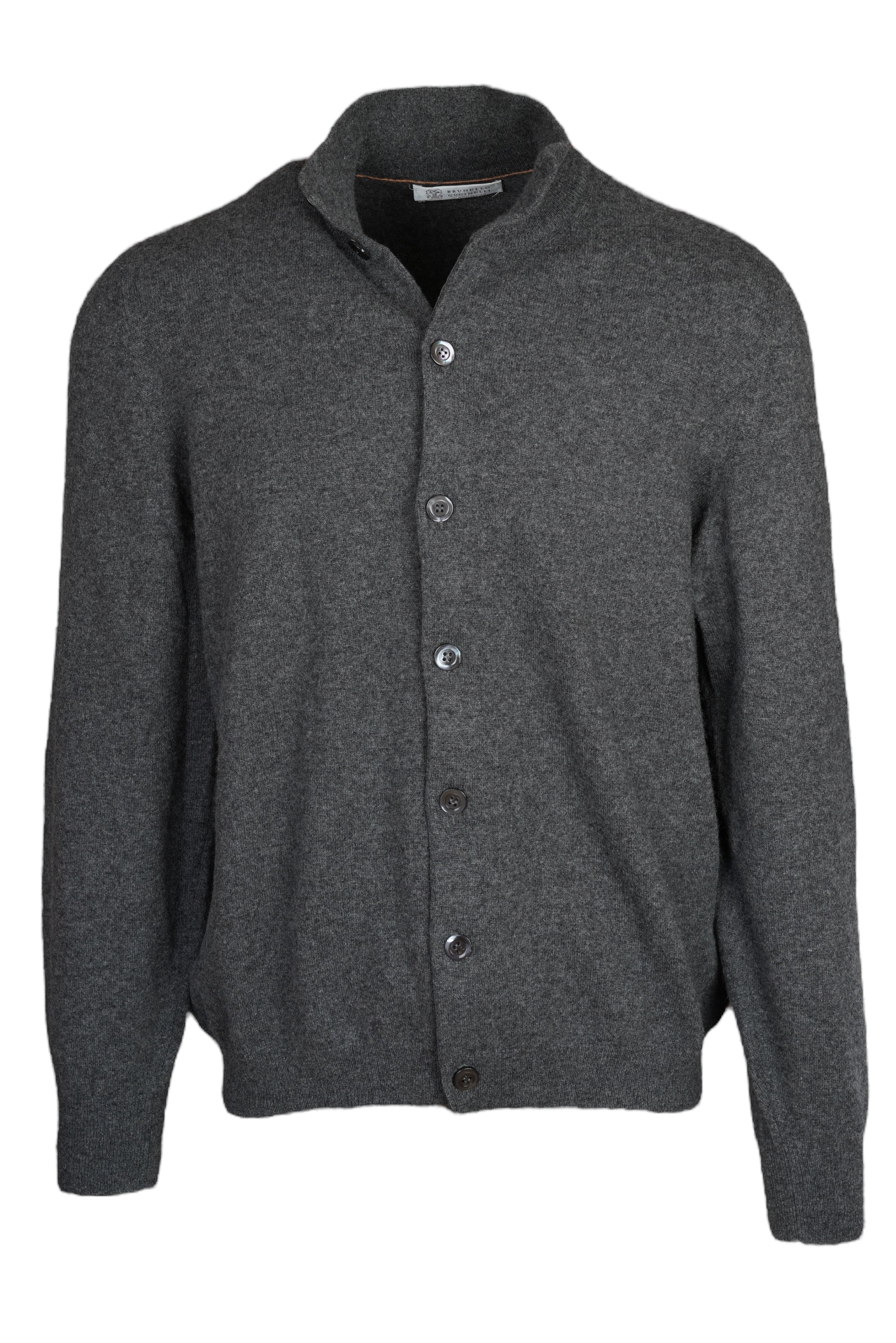 Brunello Cucinelli Strickjacke Cardigan Kaschmir Perlmuttknöpfe XL grau