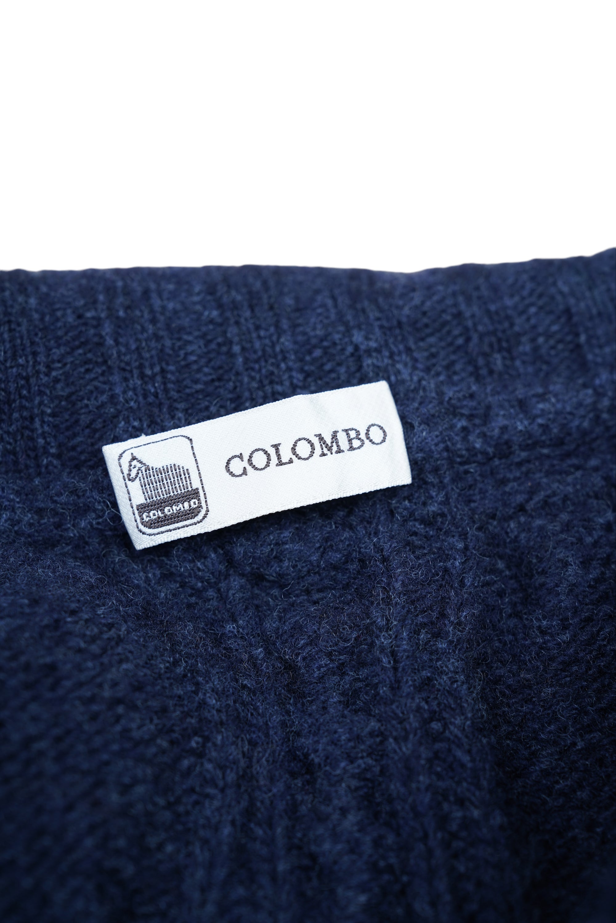 Lanificio Colombo Damen Strickjacke Cardigan Strickkleid Wolle blau