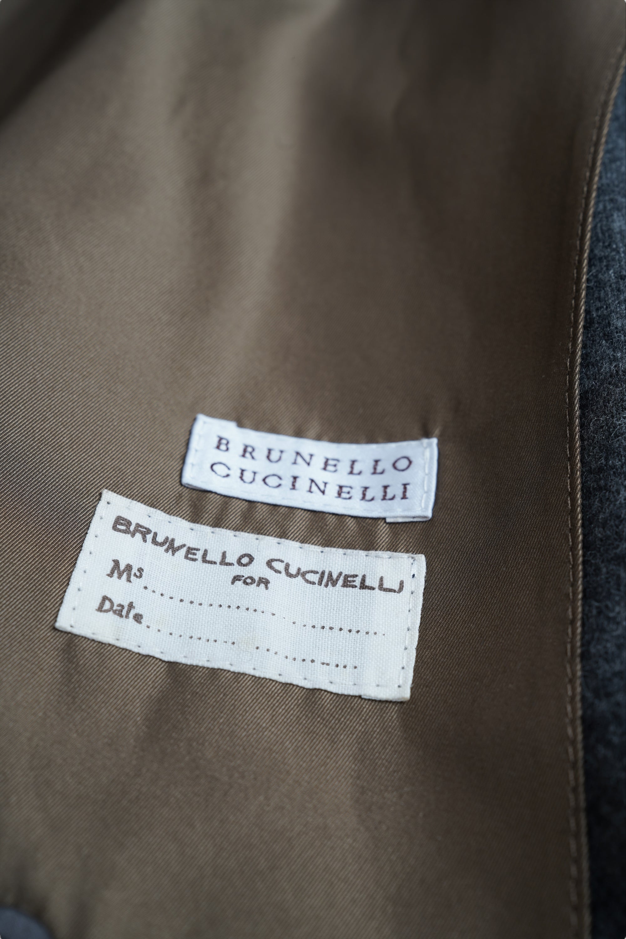Brunello Cucinelli Mantel Damen Kaschmir Seide Wolle grau