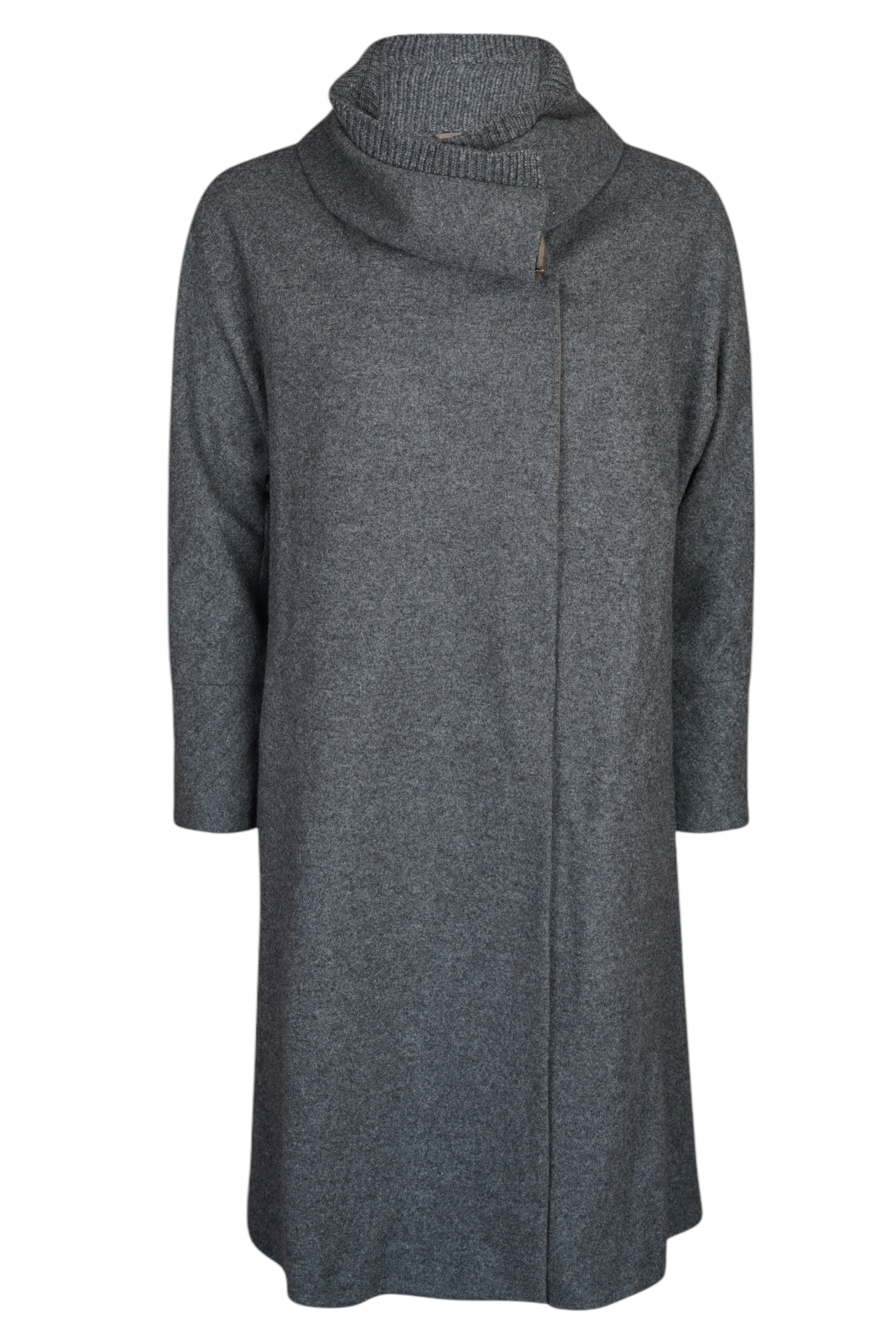 Brunello Cucinelli Mantel Damen Kaschmir Seide Wolle grau