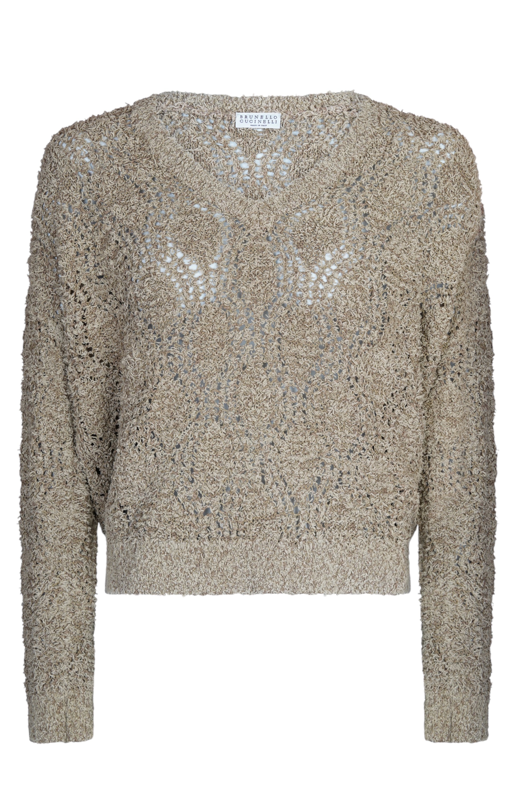 Brunello Cucinelli Net Pullover aus Baumwolle Dazzling Oversize