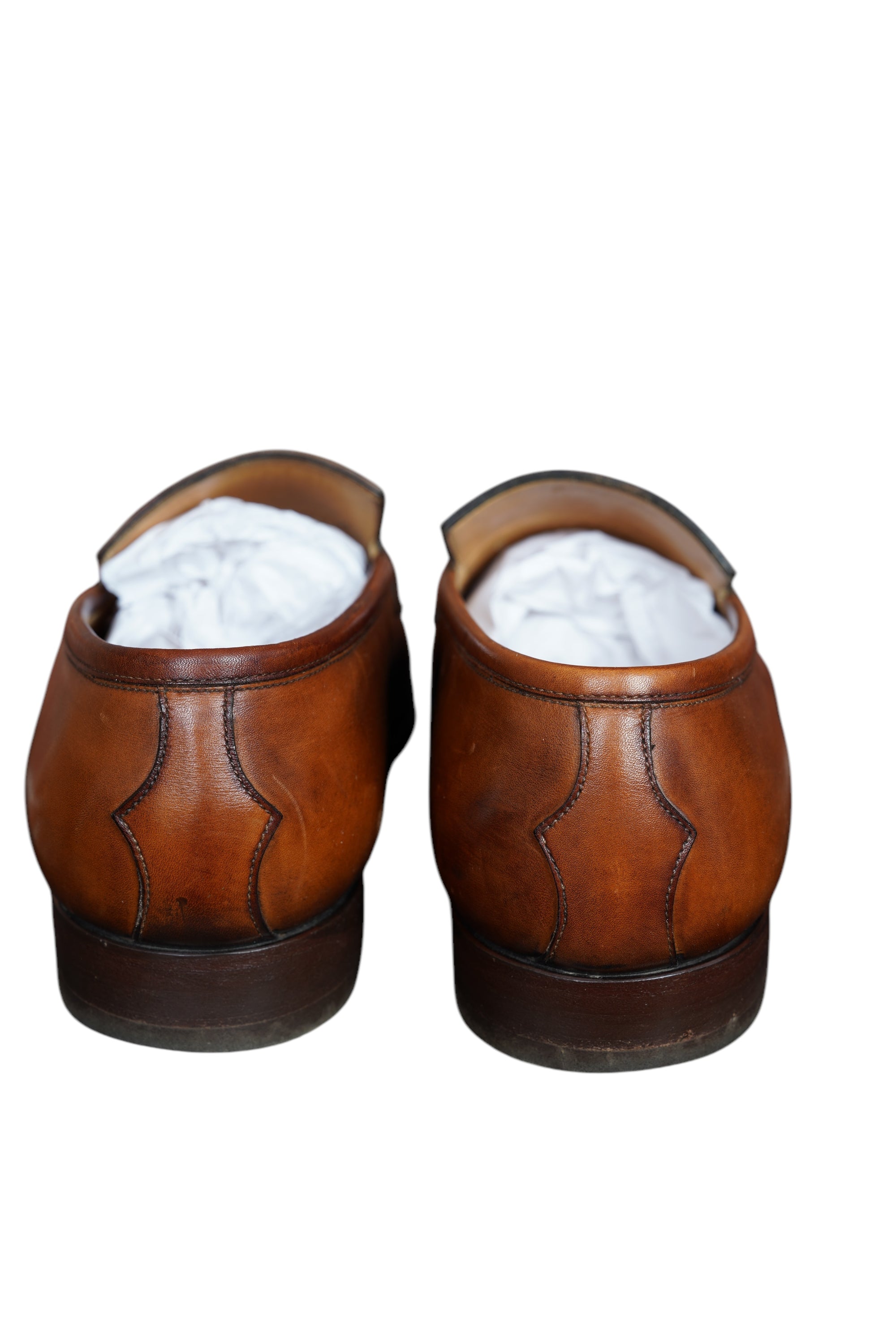 Kiton Schuh Loafer Leder braun handgefertigt Herren