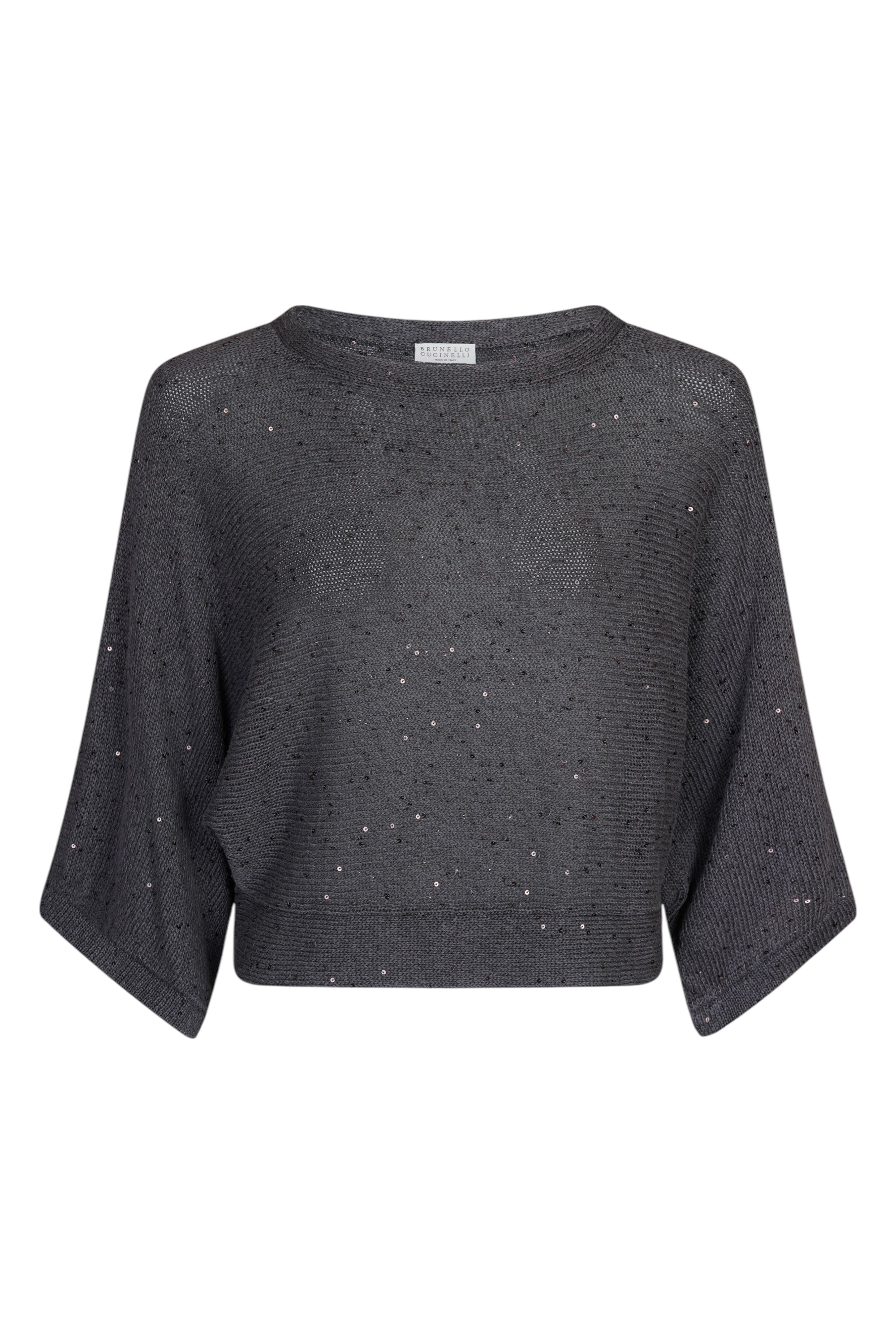 Brunello Cucinelli Pullover Strick Dazzling Leinen und Seide Damen kurzarm