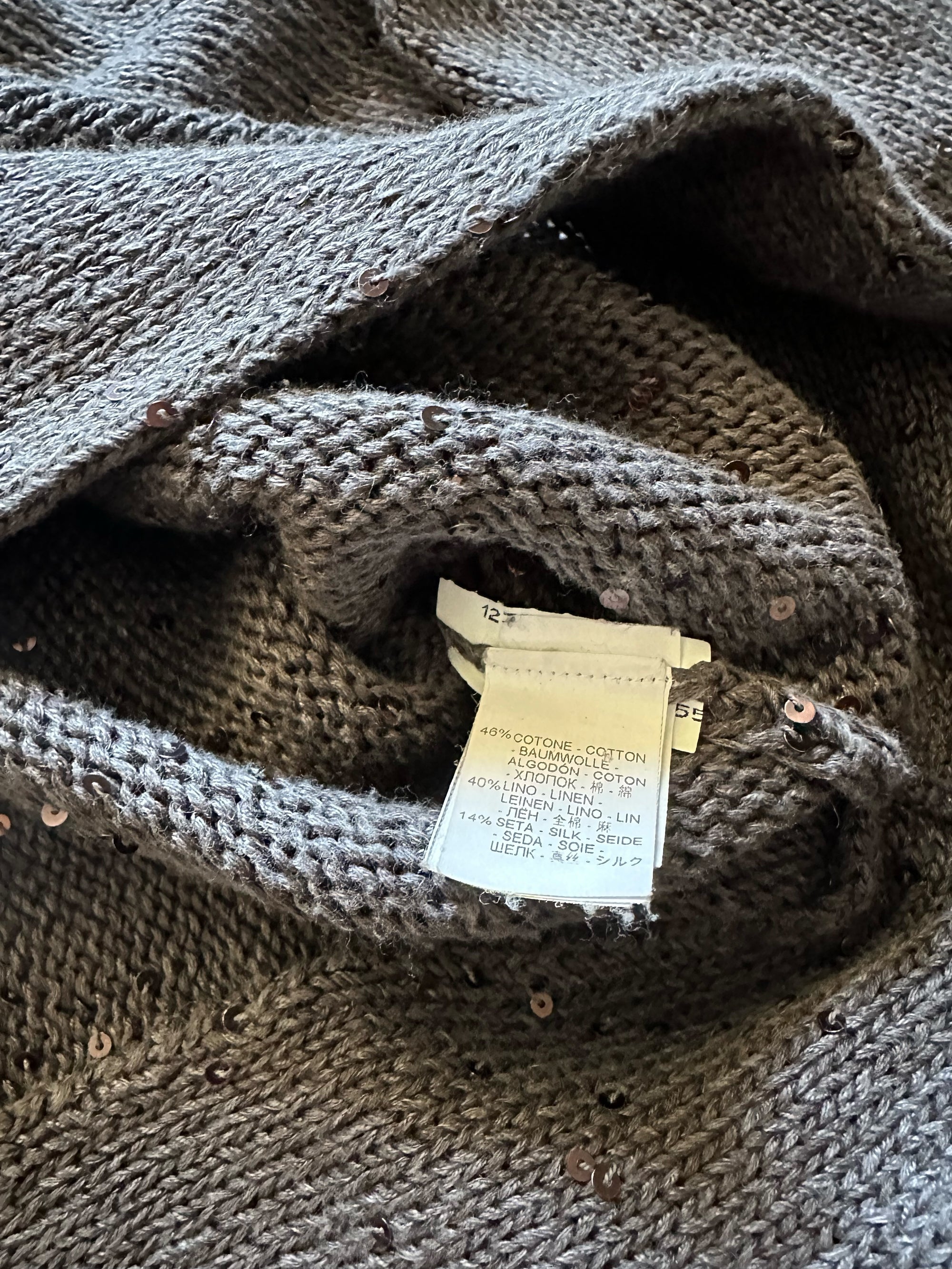 Brunello Cucinelli Pullover Strick Dazzling Leinen und Seide Damen kurzarm