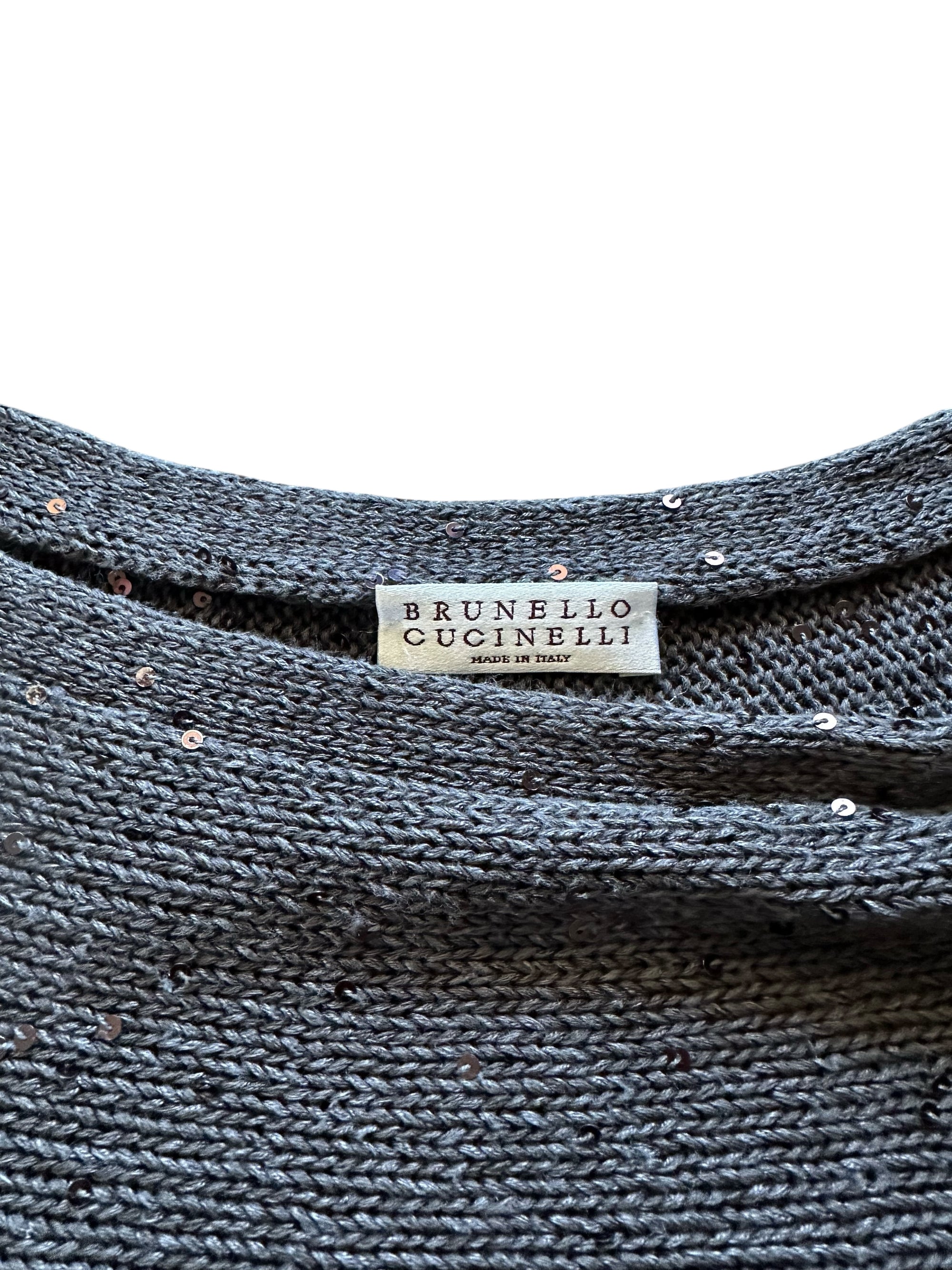Brunello Cucinelli Pullover Strick Dazzling Leinen und Seide Damen kurzarm