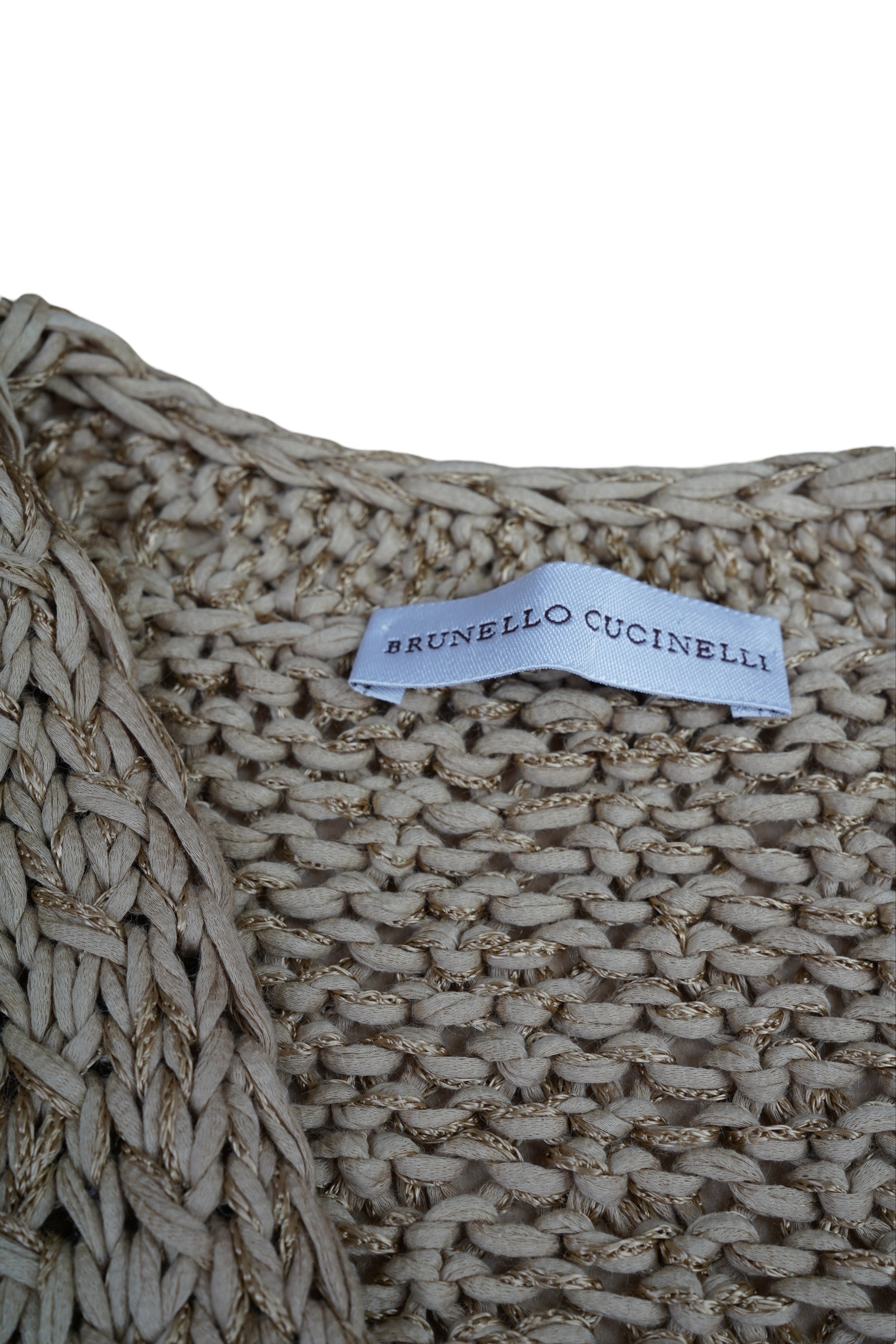 Brunello Cucinelli Strickjacke Net Cardigan Baumwolle Dazzling Cable & Mesh S/M