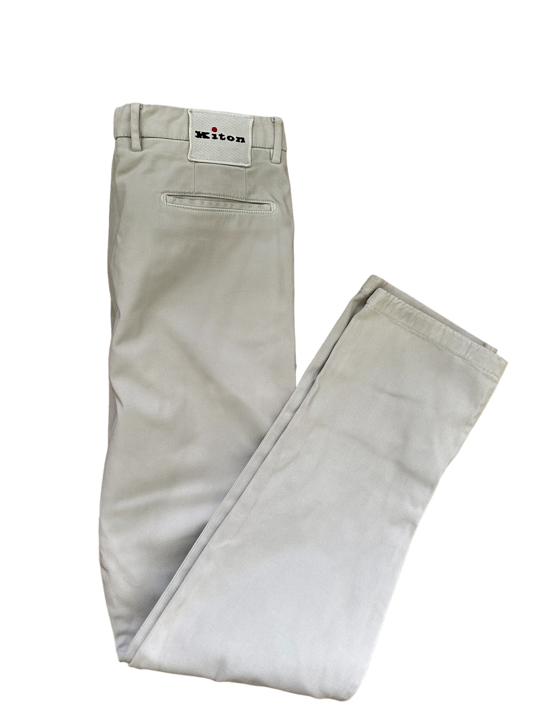 Kiton chino light grey 36 New with fabric reserve Item no.: 10045