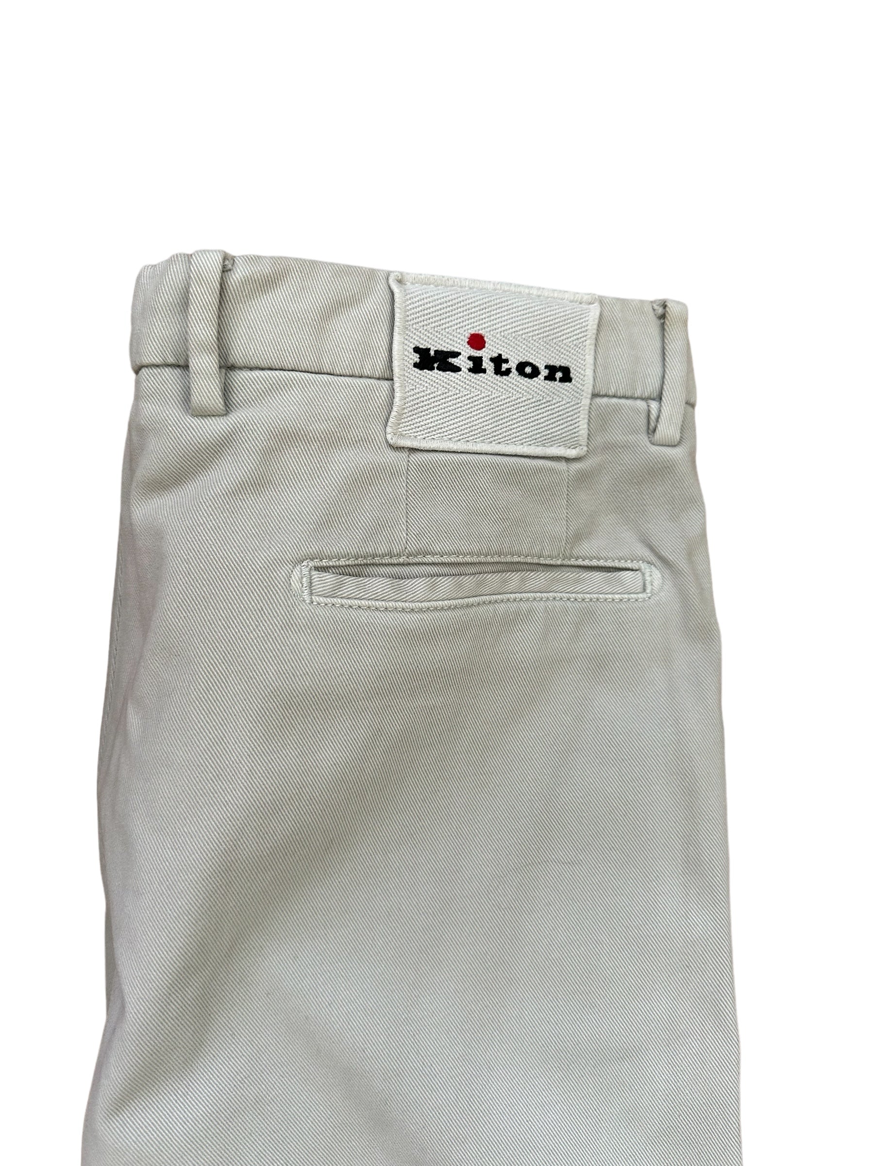 Kiton chino light grey 36 New with fabric reserve Item no.: 10045