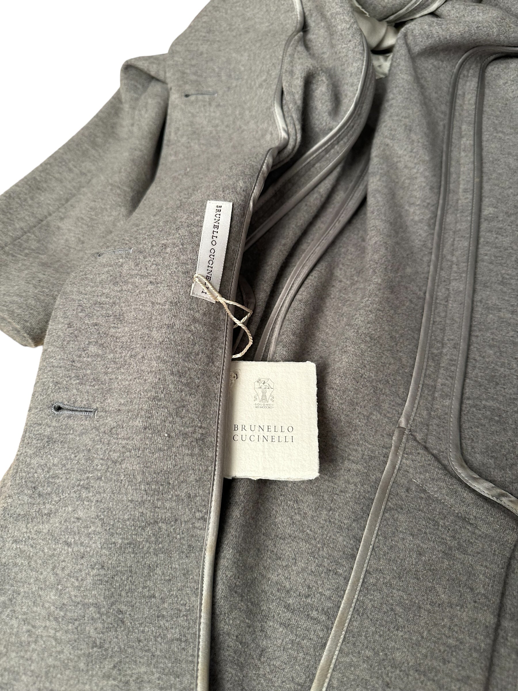 Brunello Cucinelli Coat Ladies Light Wool New 36/38 EN