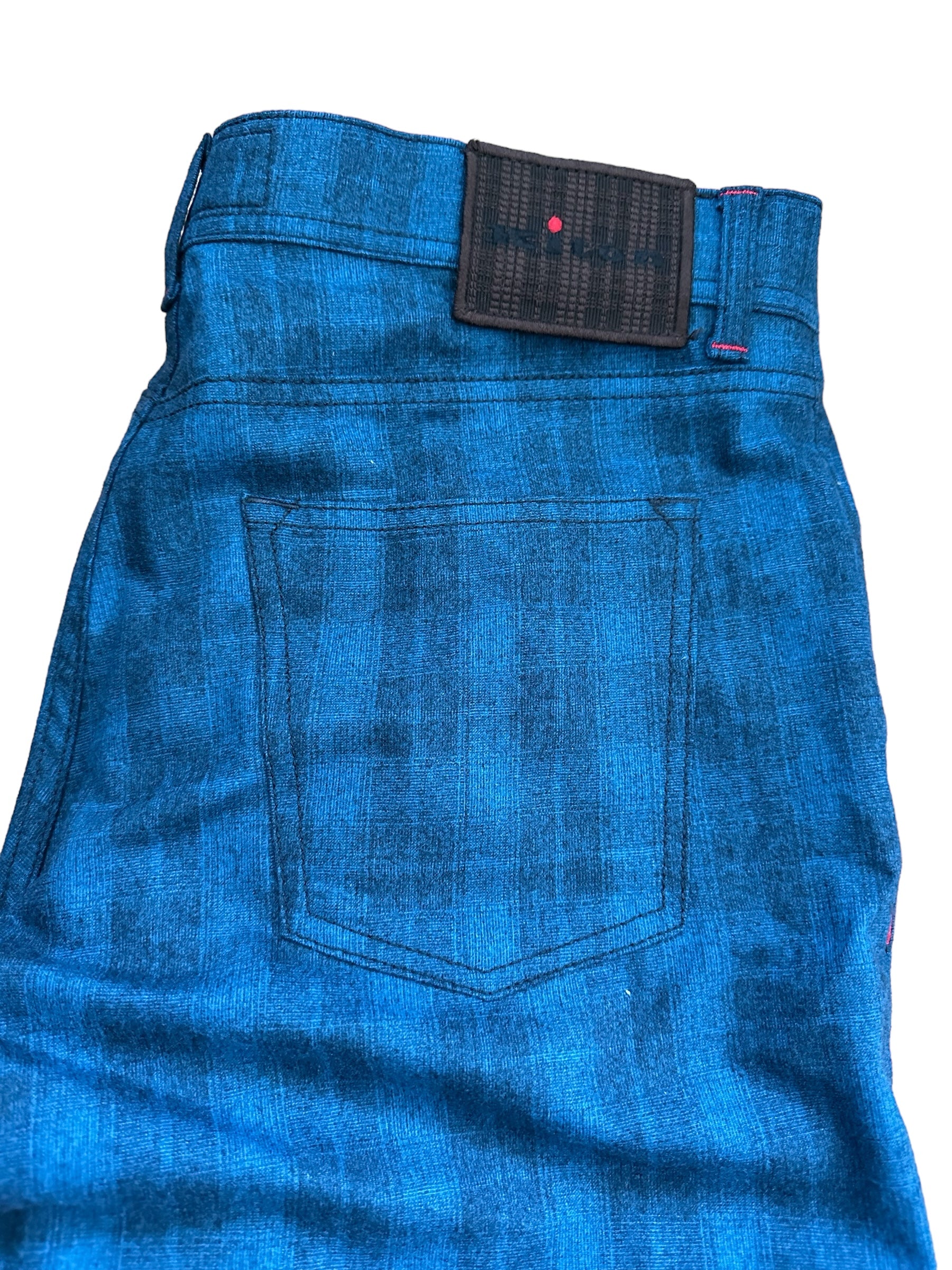 Kiton trousers wool with cashmere 34 (33) blue new