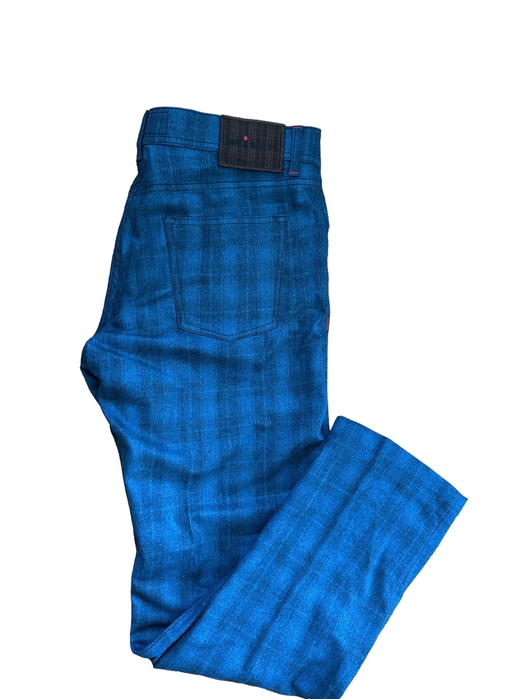 Kiton trousers wool with cashmere 34 (33) blue new