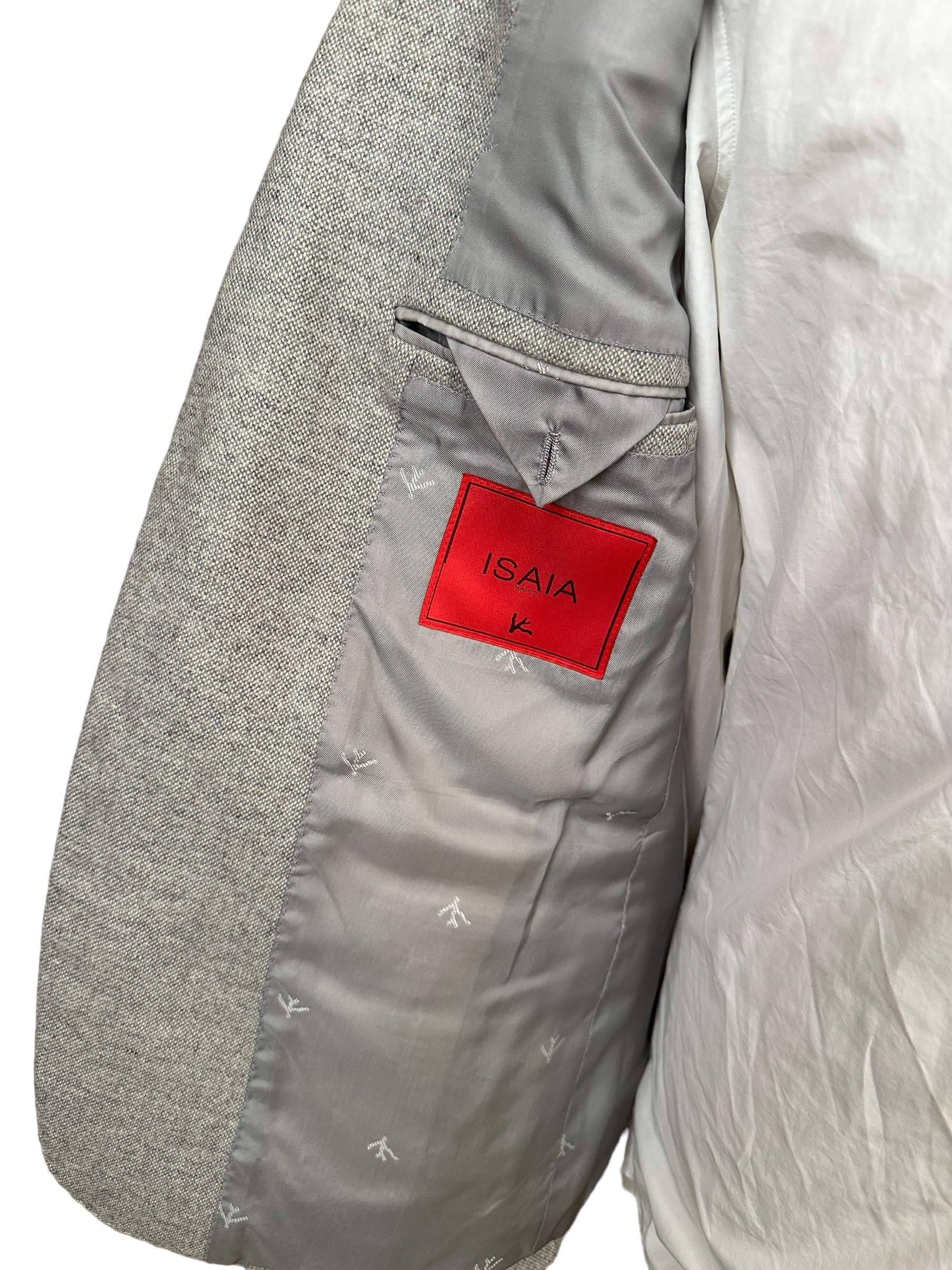 Isaia Jacke Blazer 48 grau aquawool